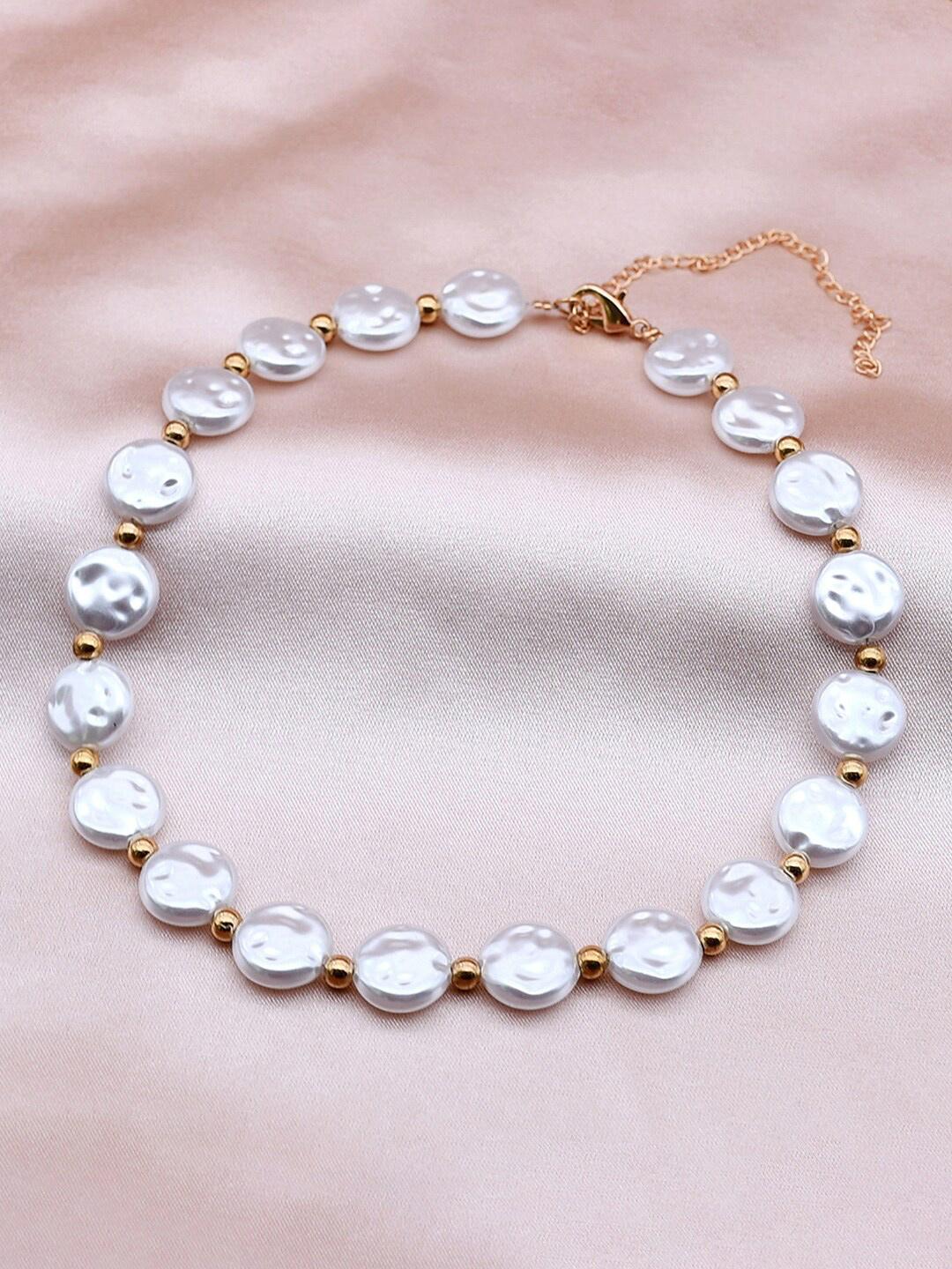 Buy Peora Gold Plated Beads Studded Necklace - - Accessories for Women