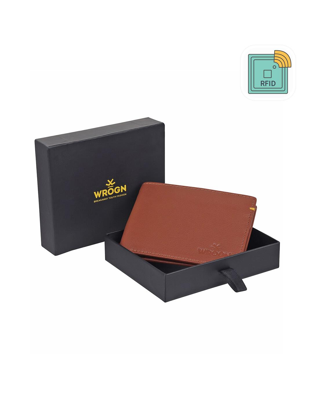 Buy WROGN Men Leather RFID Two Fold Wallet - - Accessories for Men