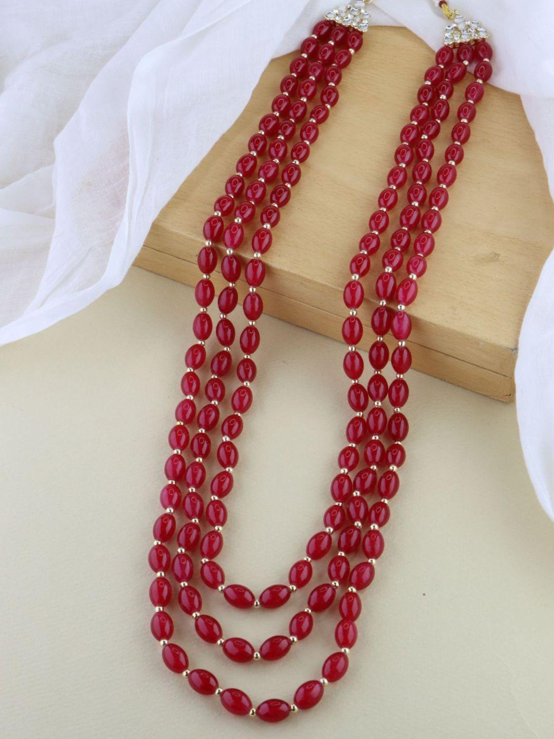 Buy I Jewels Men Traditional Multi Layer Pearl Necklace Mala - - Accessories for Men