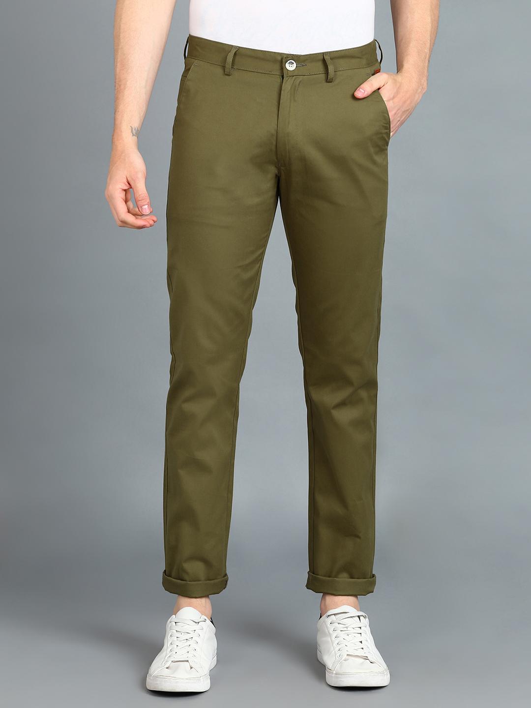 Buy Urbano Fashion Men Slim Fit Easy Wash Pure Cotton Chinos - Trousers ...