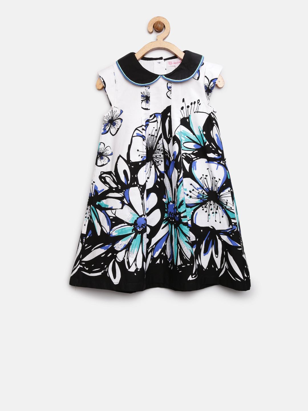 Nautinati Girls' Asymmetric Printed Dress