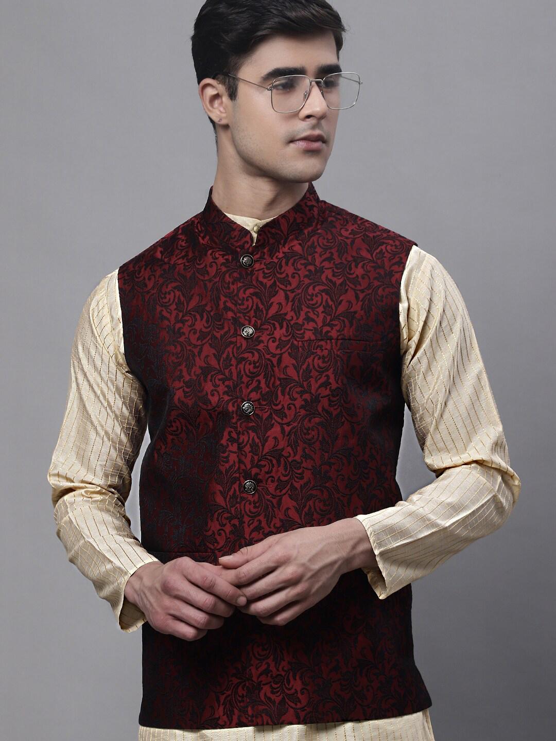 Buy Jompers Woven Design Nehru Jackets - Nehru Jackets for Men 22170954 ...