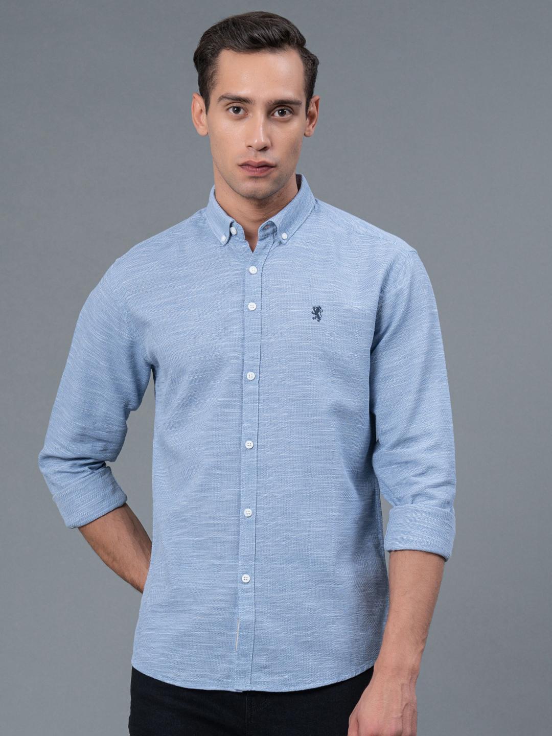 Red Tape Button-Down Collar Regular Fit Pure Cotton Casual Shirt