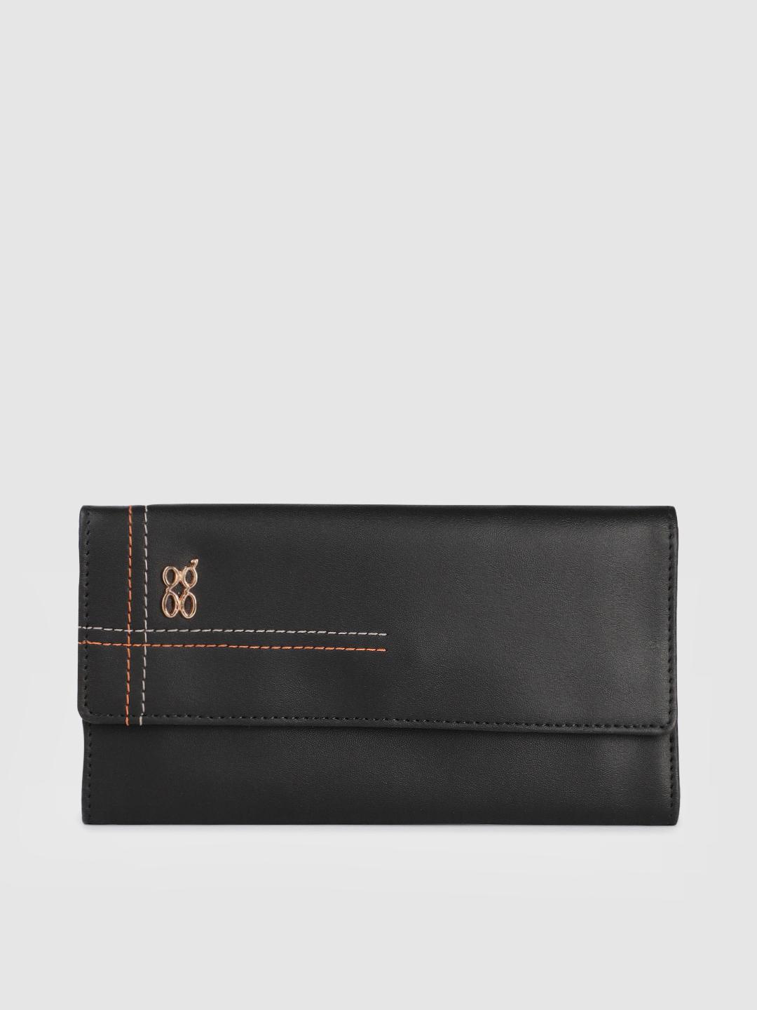 Buy Baggit Women Zip Coin Pocket Two Fold Wallet With Stitch Detail ...