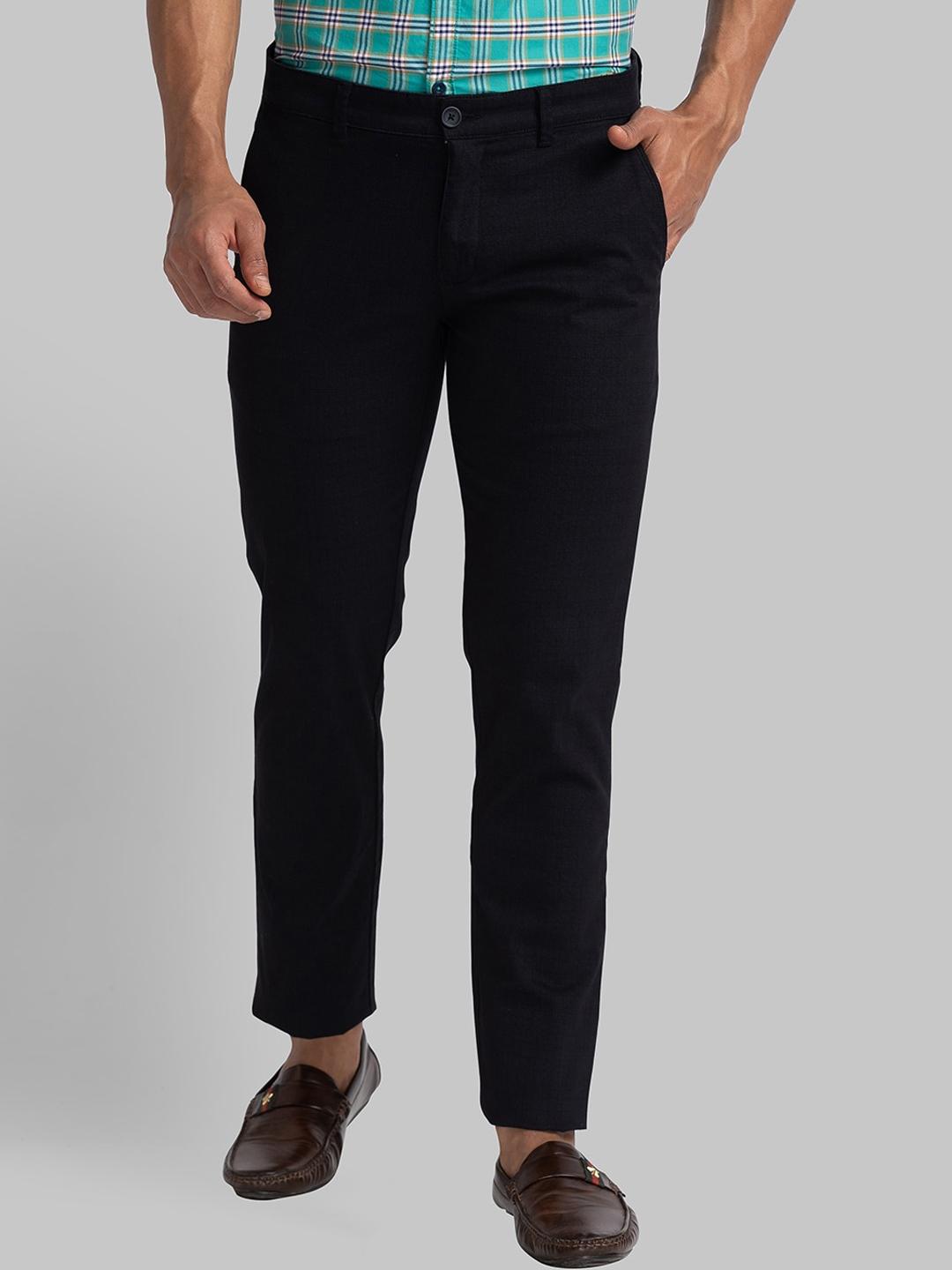 Buy Parx Men Tapered Fit Cotton Mid Rise Chinos Trousers - Trousers for ...