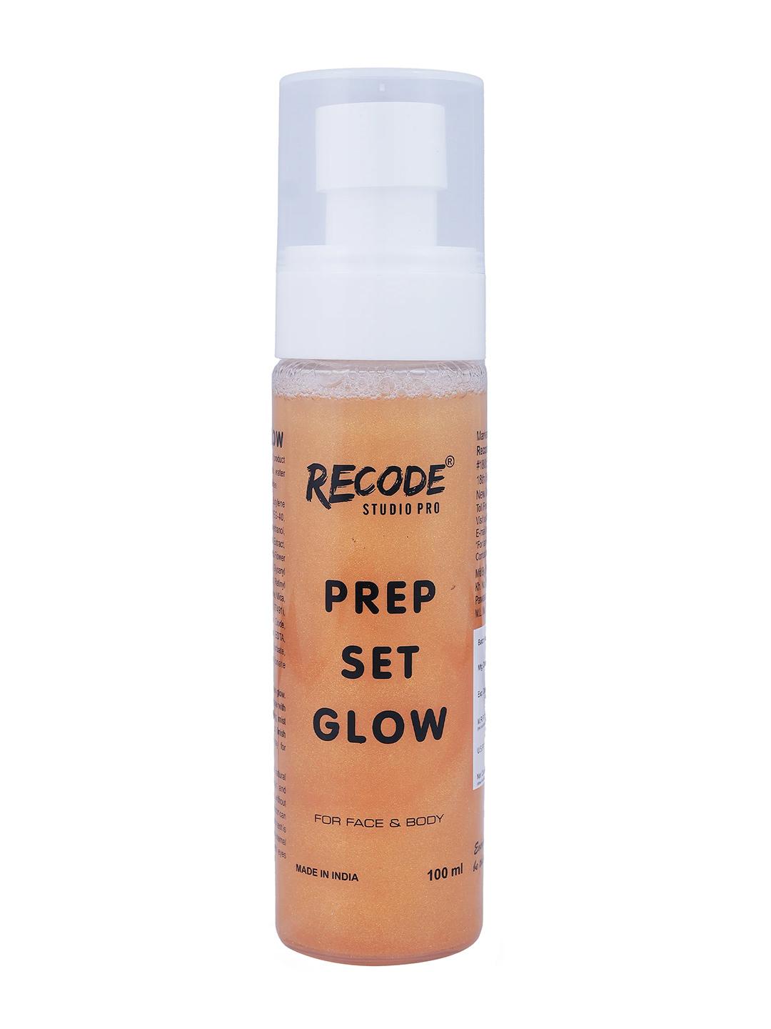 Buy Recode Prep Set Glow Setting Mist For Face & Body 100ml Golden ...
