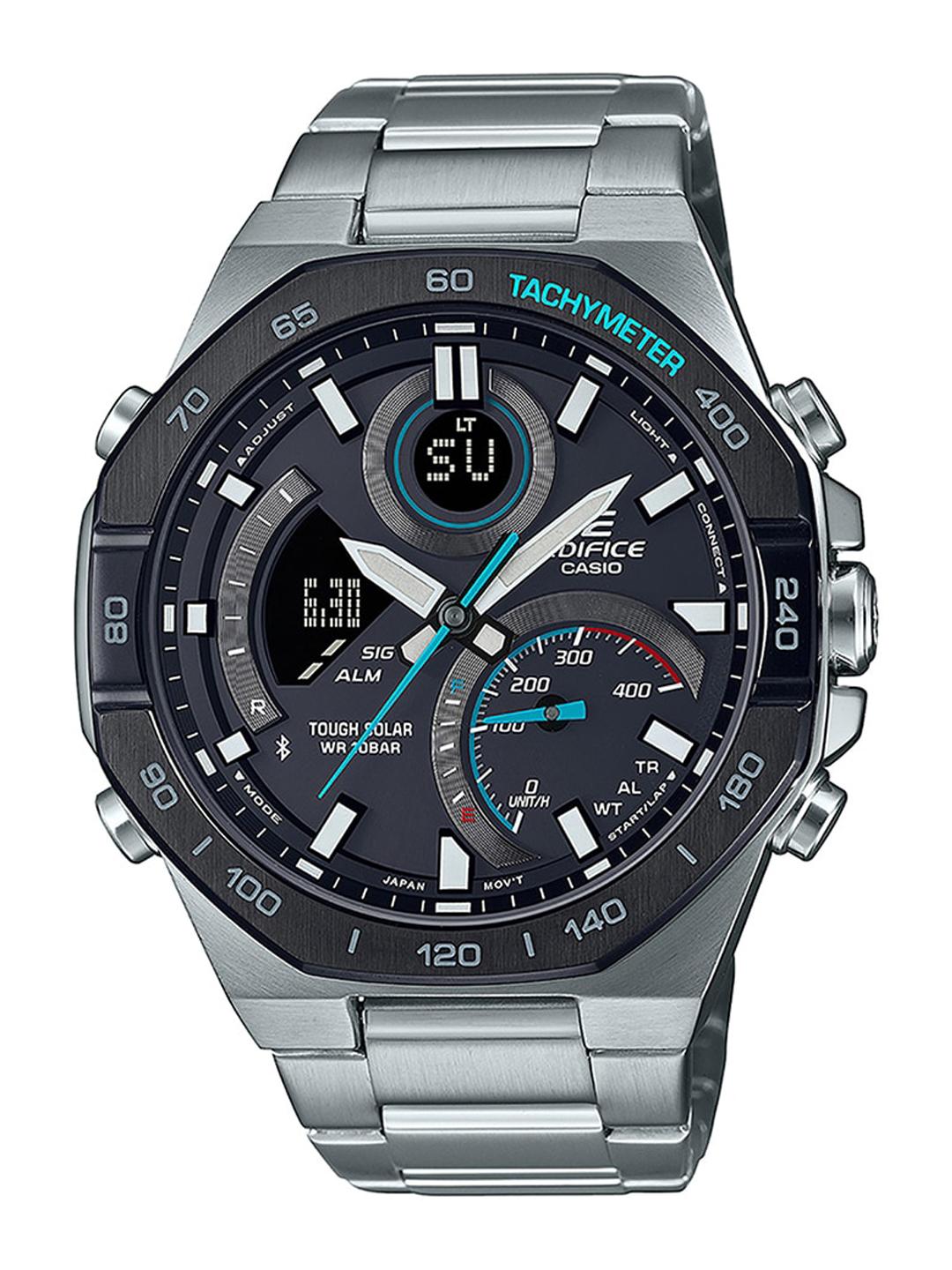 Buy CASIO Men EDifice ECB 950DB 1ADF Black Ana Digi Dial Silver ...
