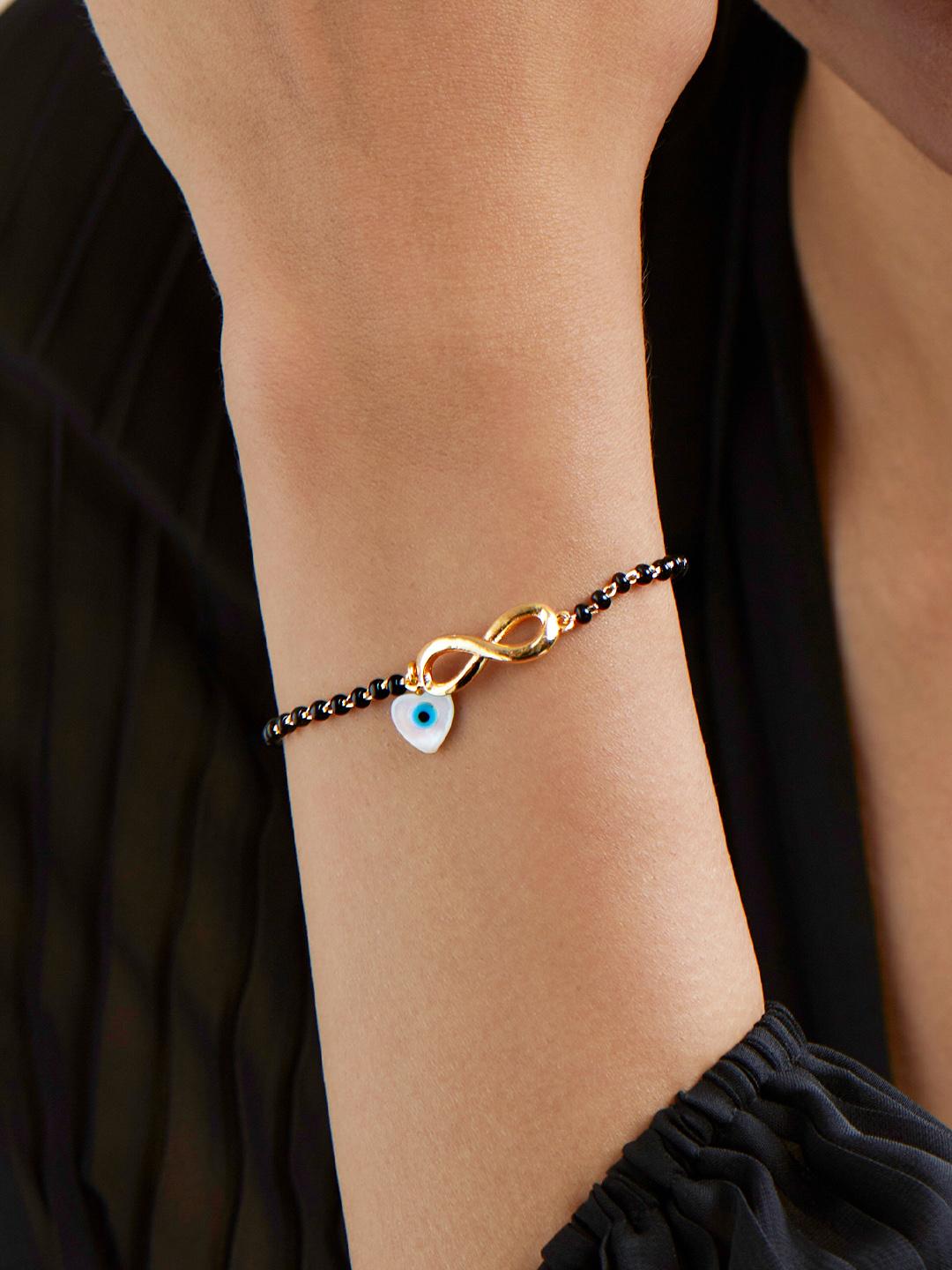 Buy MINUTIAE Gold Plated Stone Beaded Charm Bracelet - - Accessories for Women
