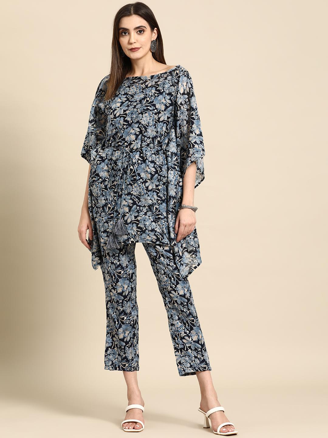 Buy Anouk Women Printed Cotton Tunic With Trousers - - Apparel for Women