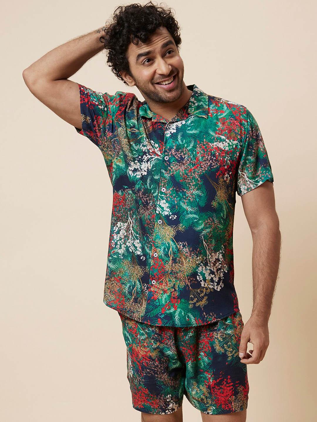 Buy Globus Men Printed Shirt & Shorts Co Ords -  - Apparel for Men