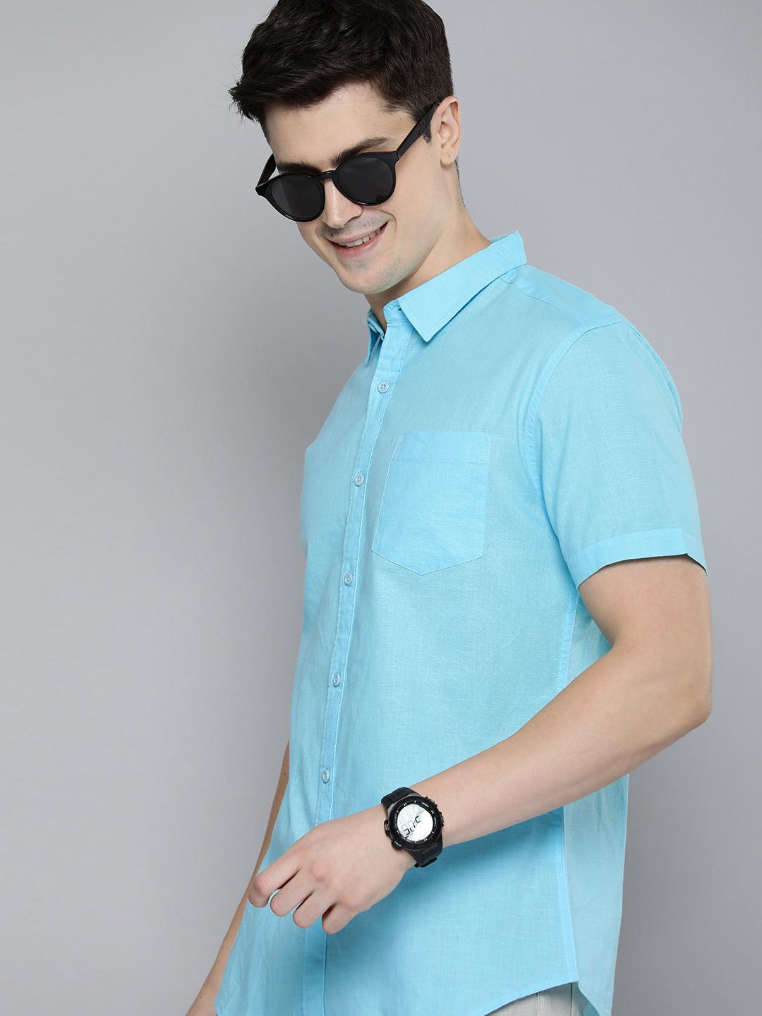 HERE&NOW Men Slim Fit Opaque Casual Shirt