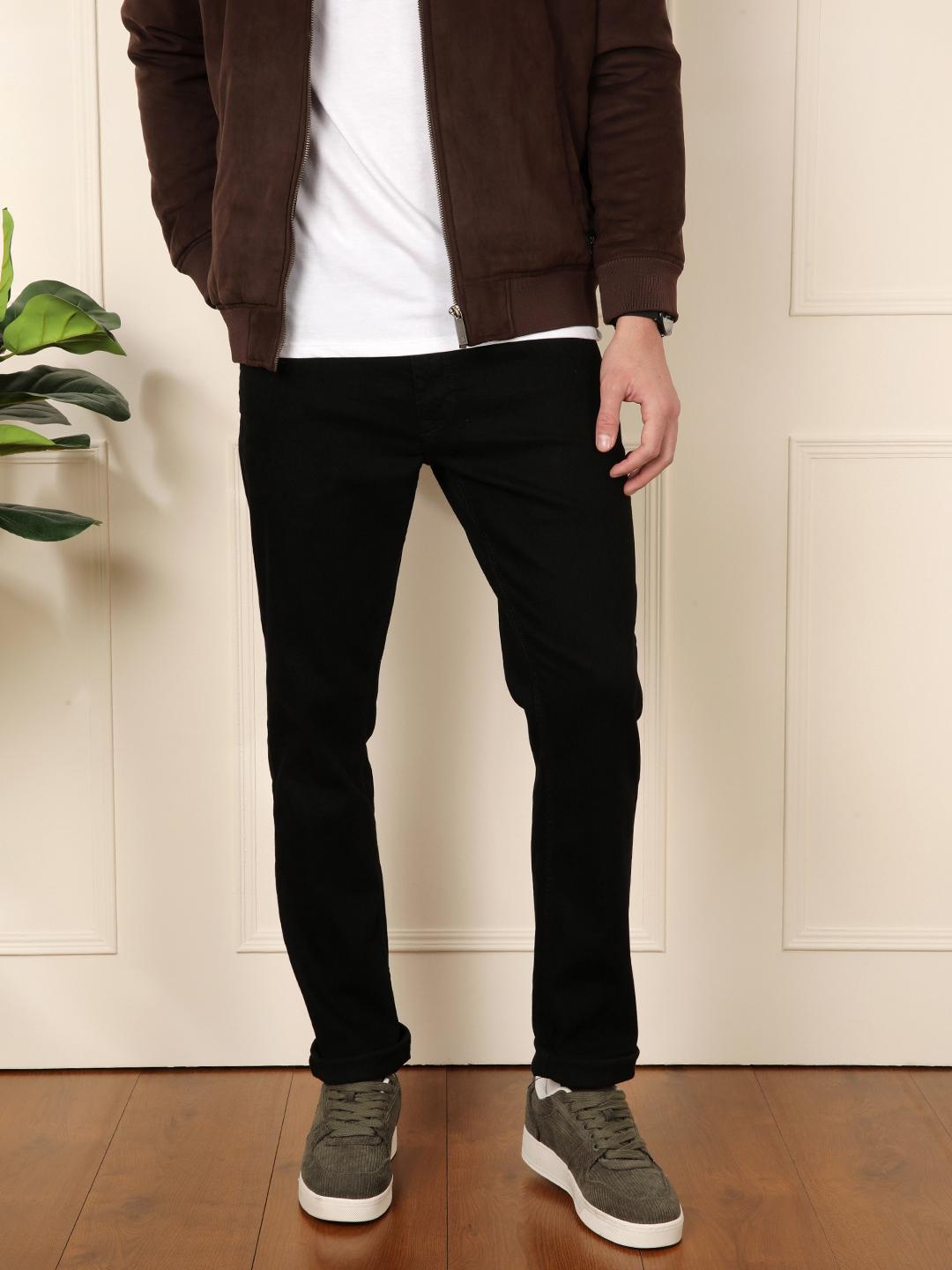 WROGN Men Slim Fit Stretchable Mid-Rise Jeans