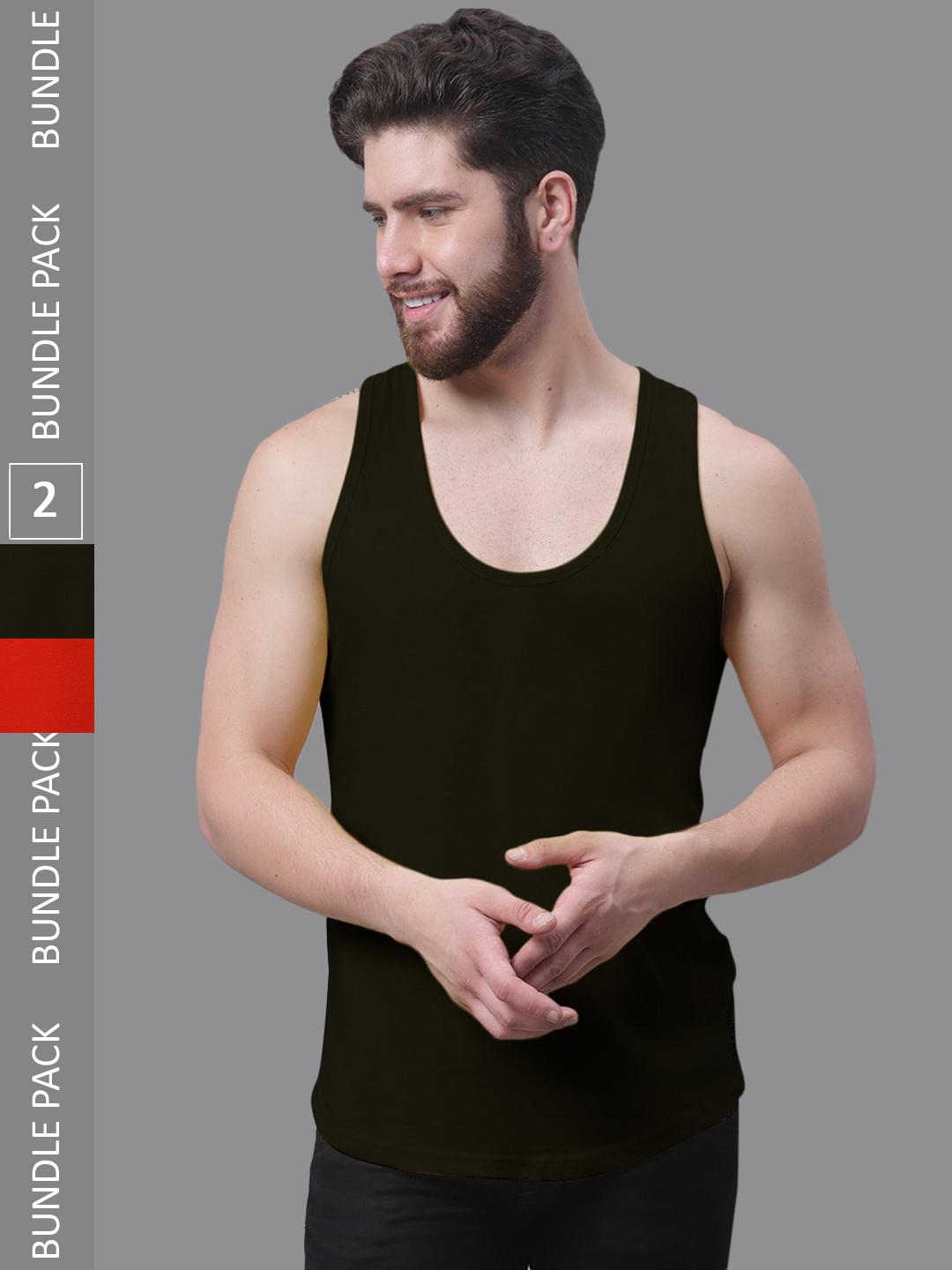 Buy Friskers Pack Of 2 Bio Wash Pure Cotton Gym Vest -  - Apparel for Men