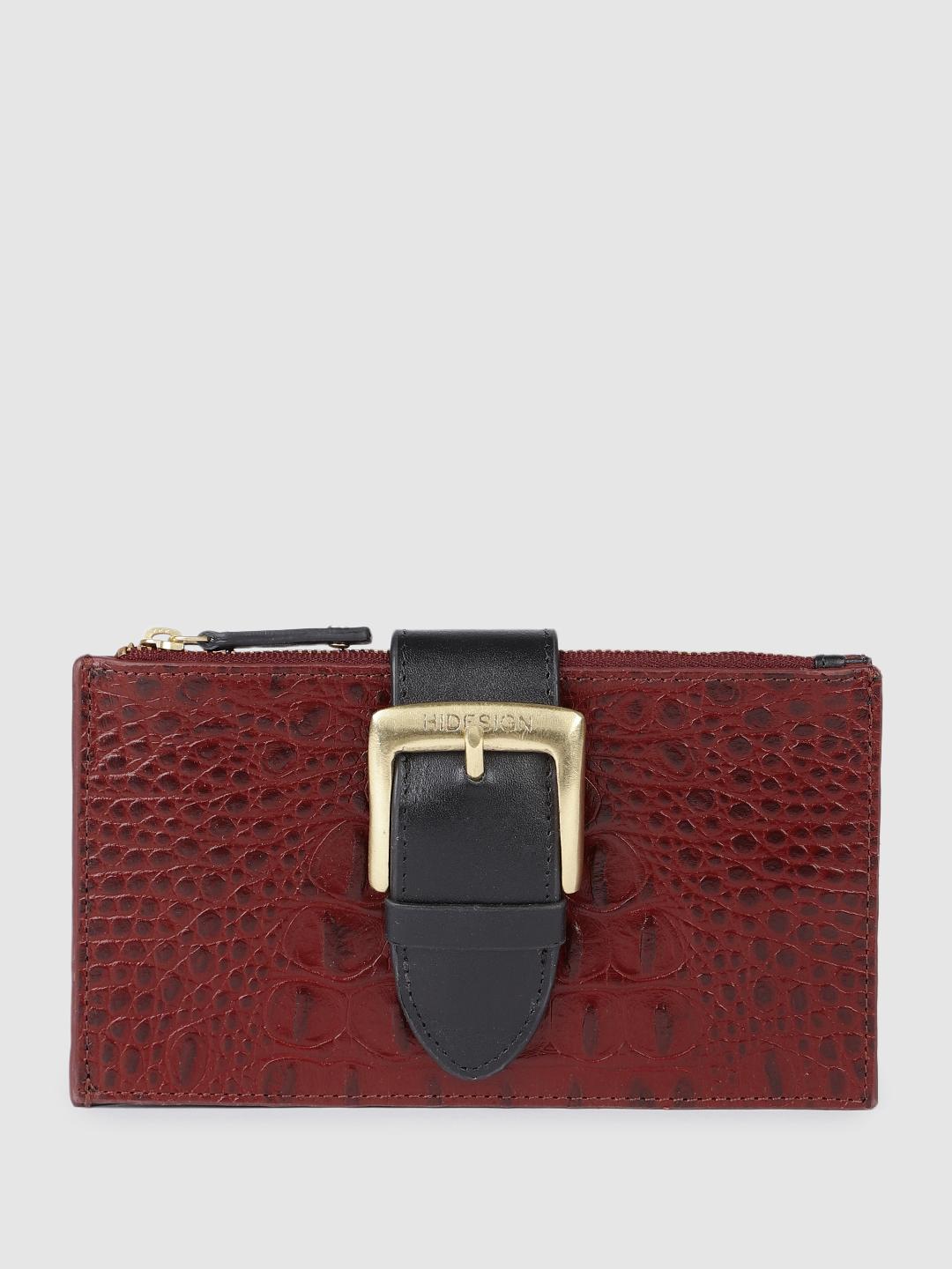 Buy Hidesign Women Animal Textured Leather Two Fold Wallet - - Accessories for Women