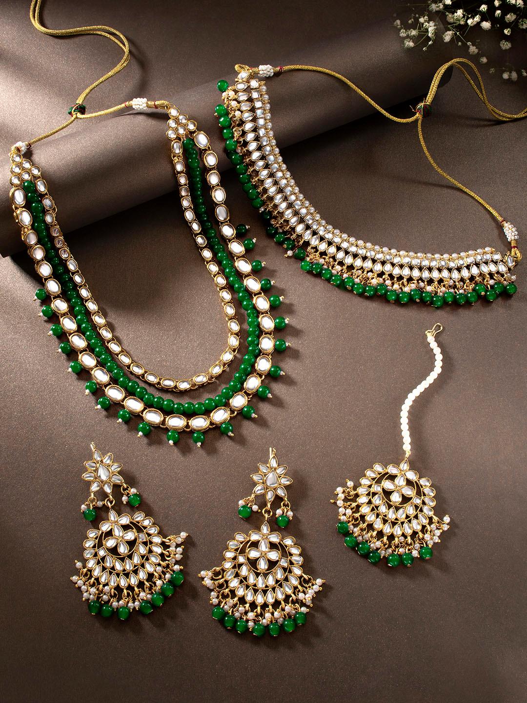 Buy Peora Gold Plated Kundan Studded Bridal Jewellery Set -  - Accessories for Women