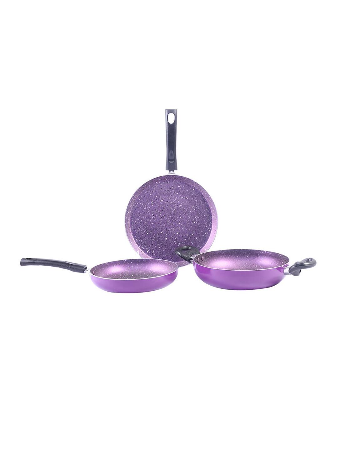Buy Wonderchef Venice 3 Pcs Purple Aluminum Cookware Set - - Home for Unisex