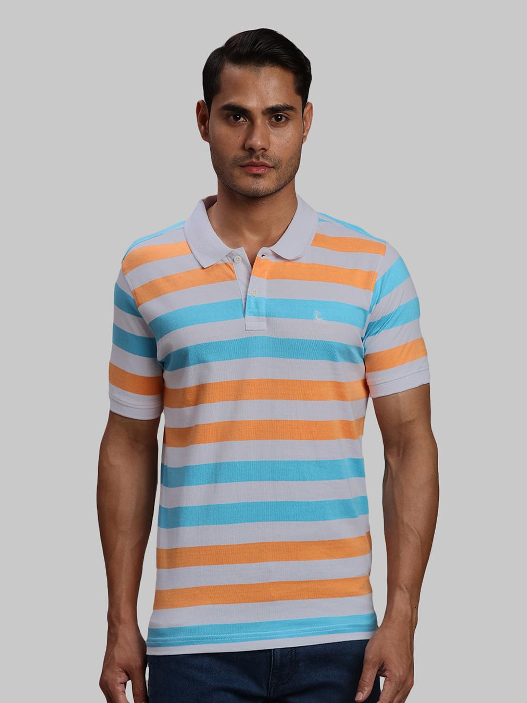Buy Parx Striped Polo Collar Cotton T Shirt - Tshirts for Men 23375086 ...