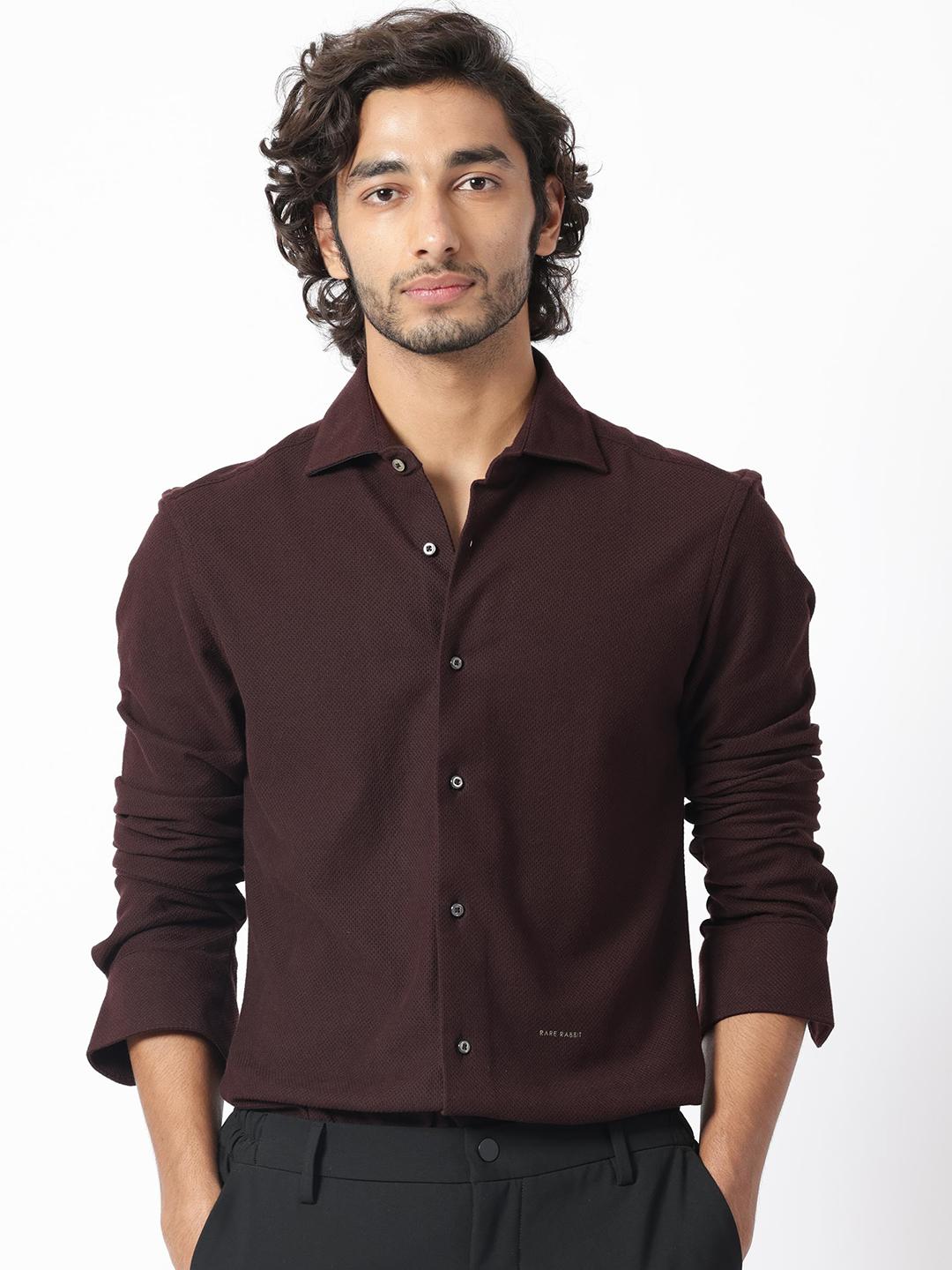 RARE RABBIT Men Veniziaa Slim Fit Cotton Shirt