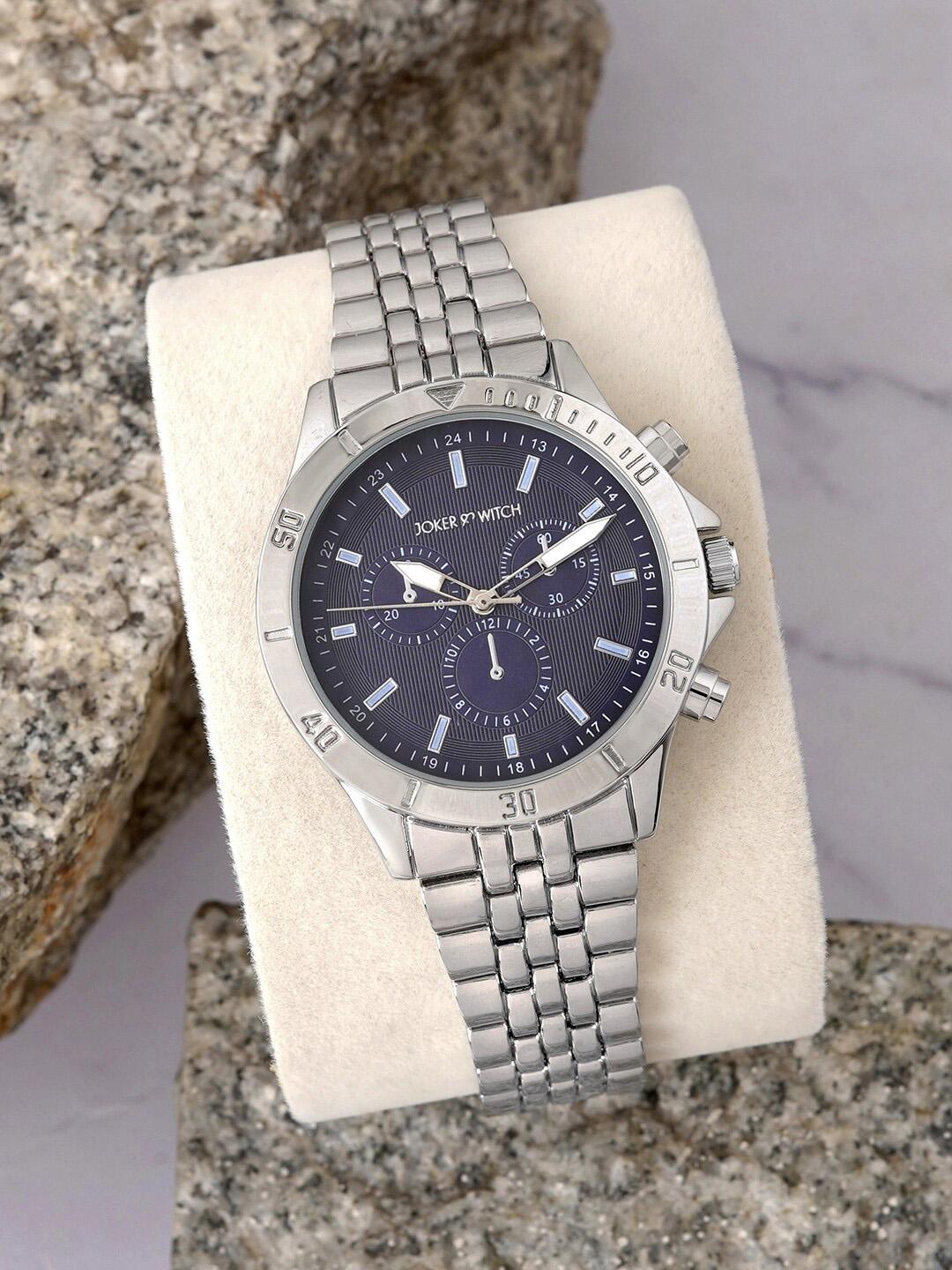 Buy JOKER & WITCH Men Blue Round Dial & Bracelet Style Straps Analogue Watch AMWW676 -  - Accessories for Men