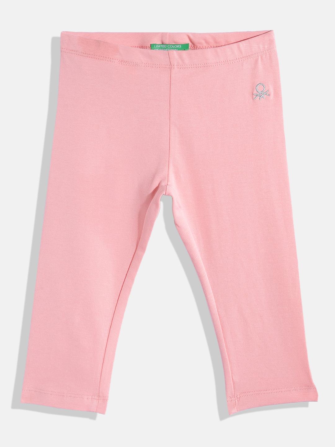 United Colors Of Benetton Leggings Ciclista Bambina: Morbidi In Cotone, Con Ricamo Logo, Collezione Autunno Inverno