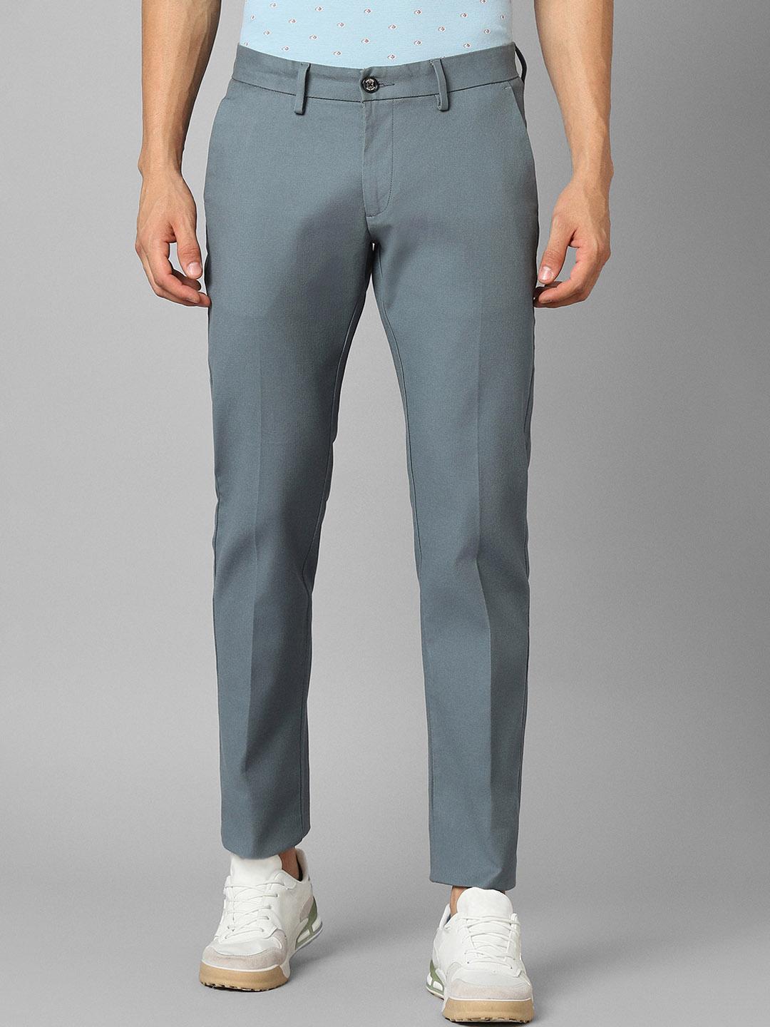 Buy Allen Solly Men Slim Fit Mid Rise Regular Trousers - Trousers for ...