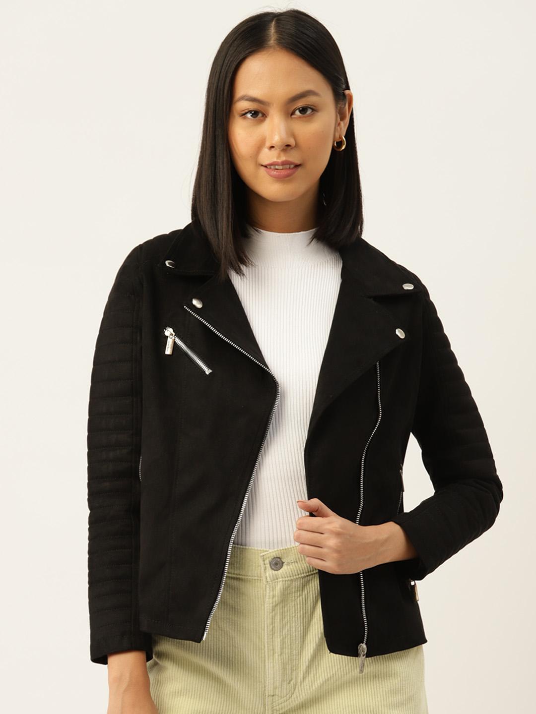 Leather Retail Women Suede Lightweight Biker Jacket