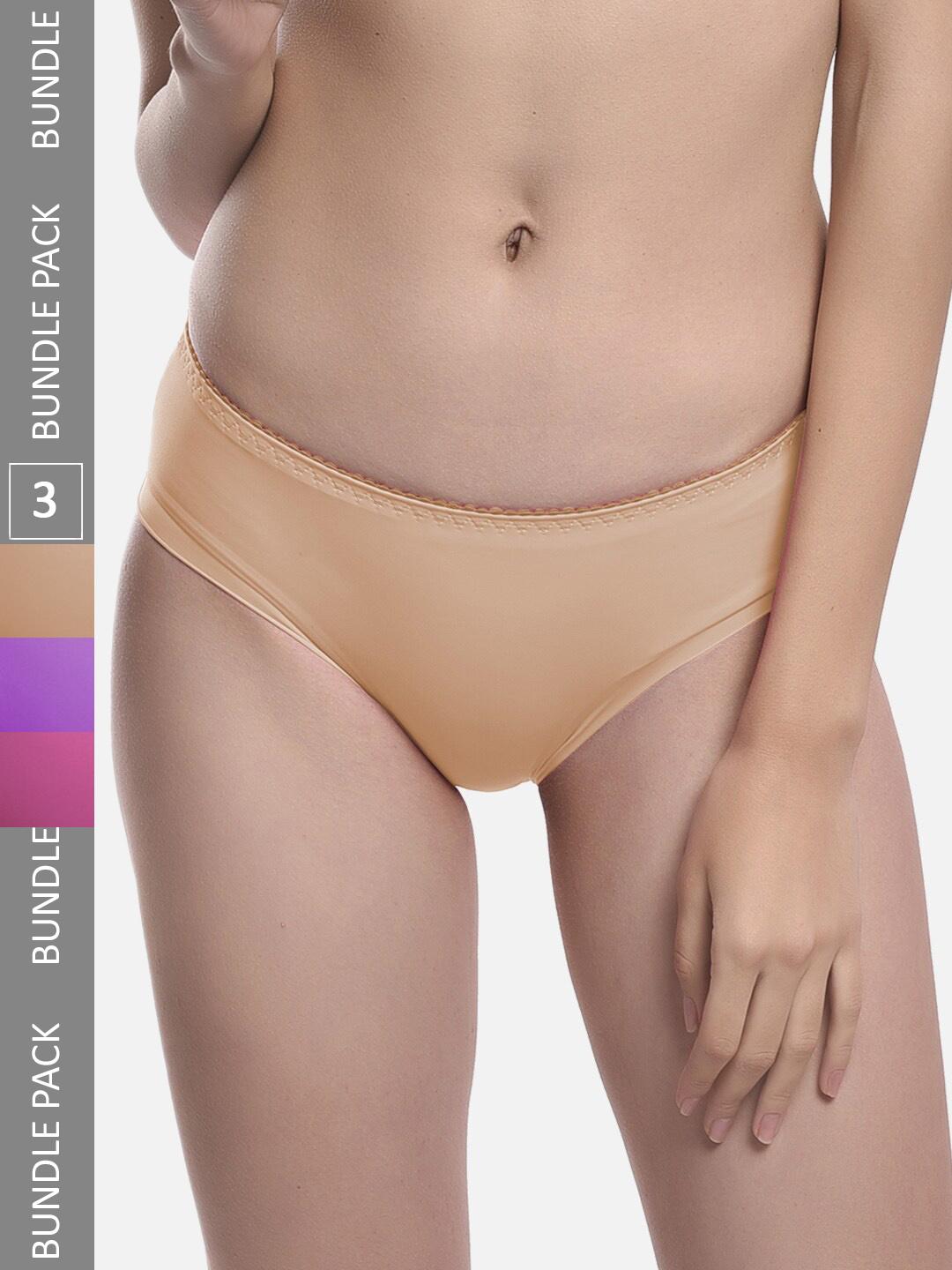 Buy FIMS Women Pack Of 3 Anti Microbial Hipster Briefs Chinki_Panty - - Apparel for Women