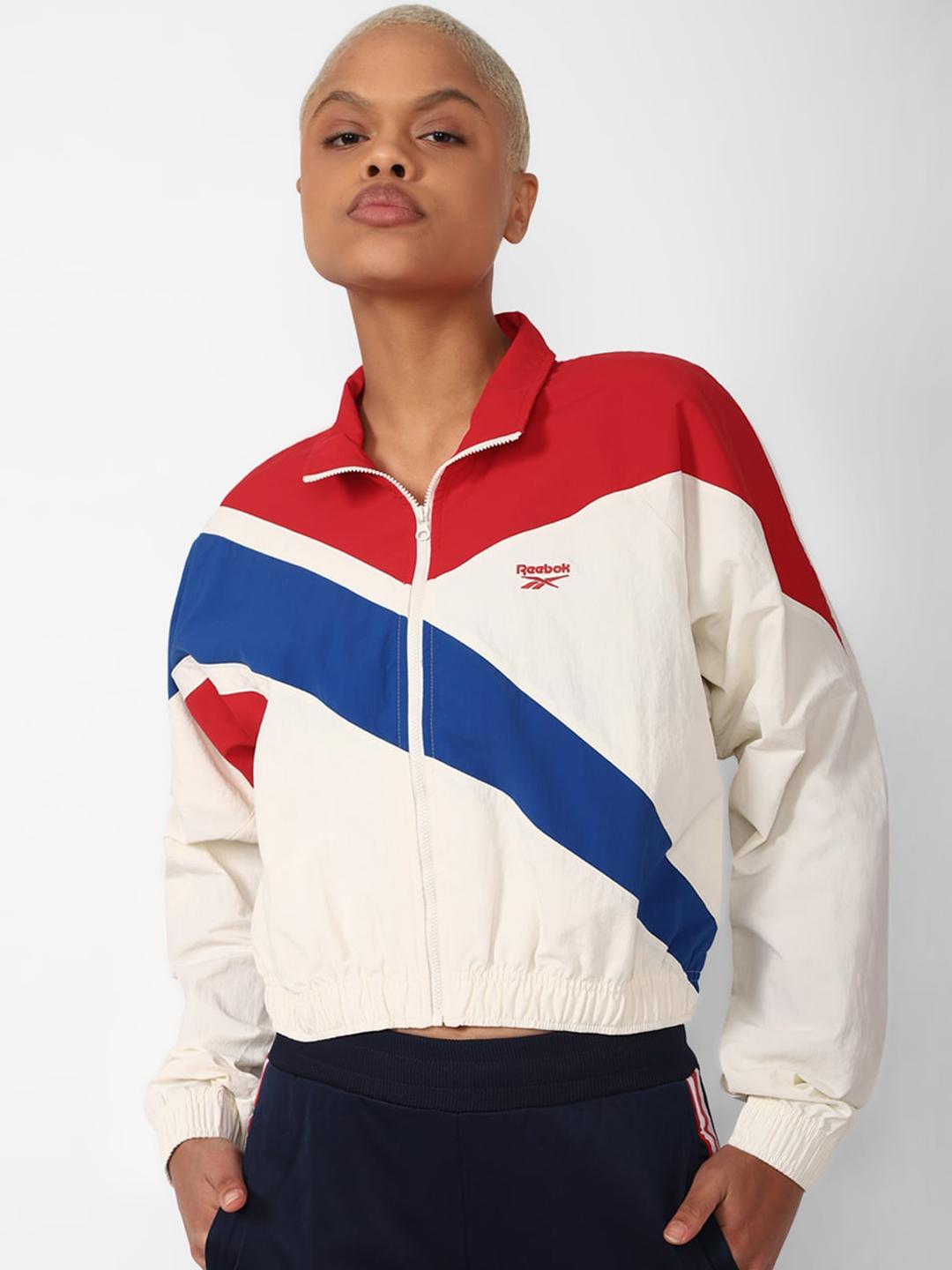 Buy Reebok Colourblocked Classics CL AE FR TT Sporty Jacket - Jackets ...