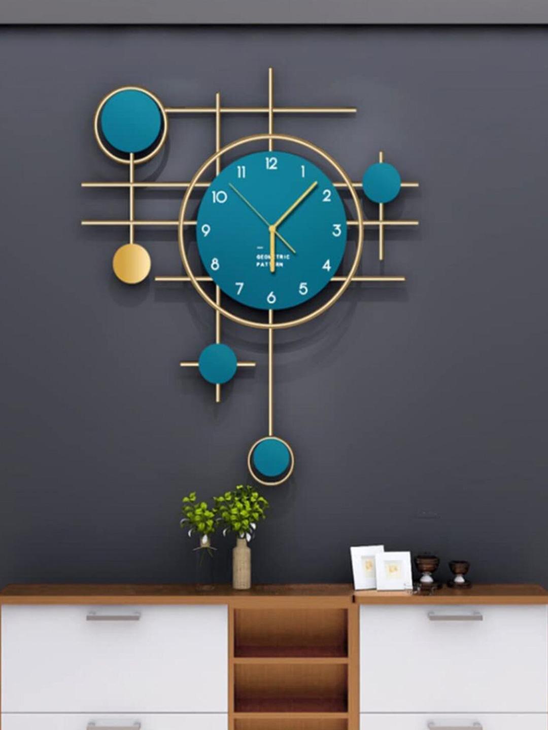 Buy The Art House Blue & Gold Toned Analogue Abstract Shaped ...