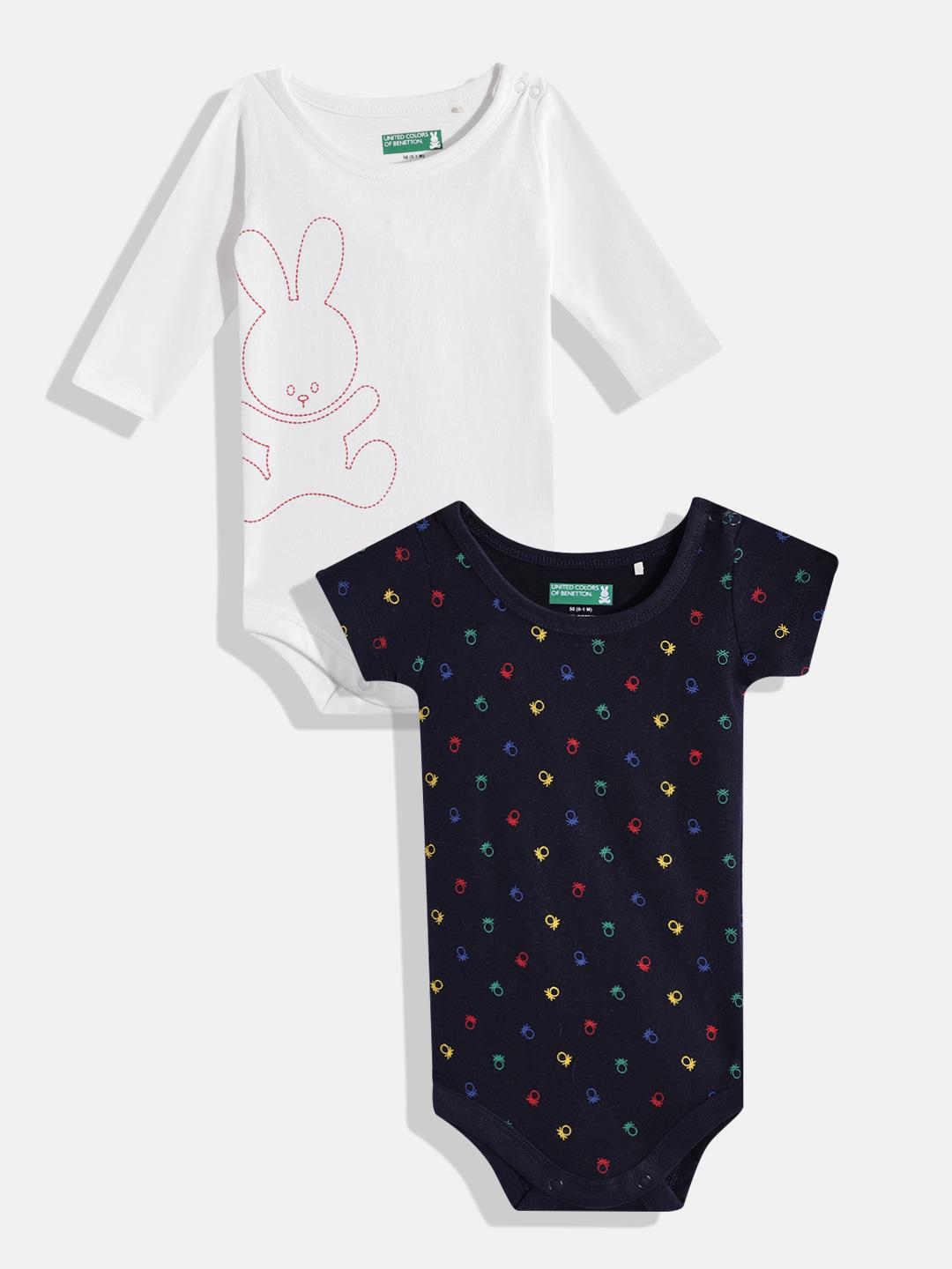 Buy United Colors Of Benetton Infant Boys Set Of 2 Pure Cotton Rompers - - Apparel for Boys