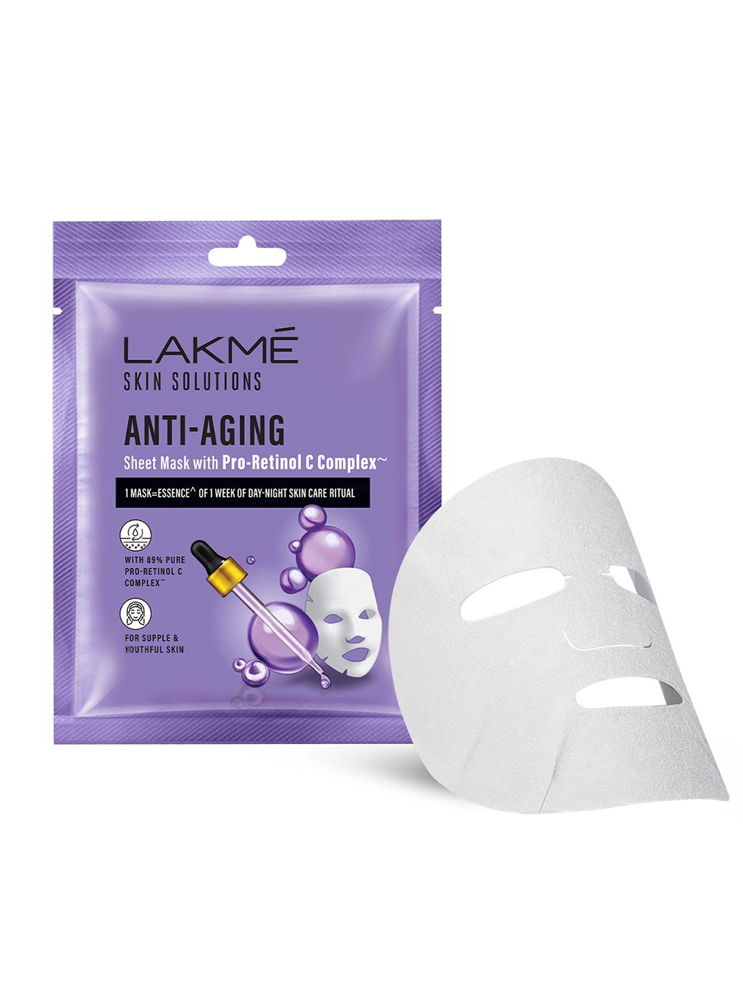 Lakme Skin Solutions Anti Aging Sheet Mask with Pro Retinol C Complex