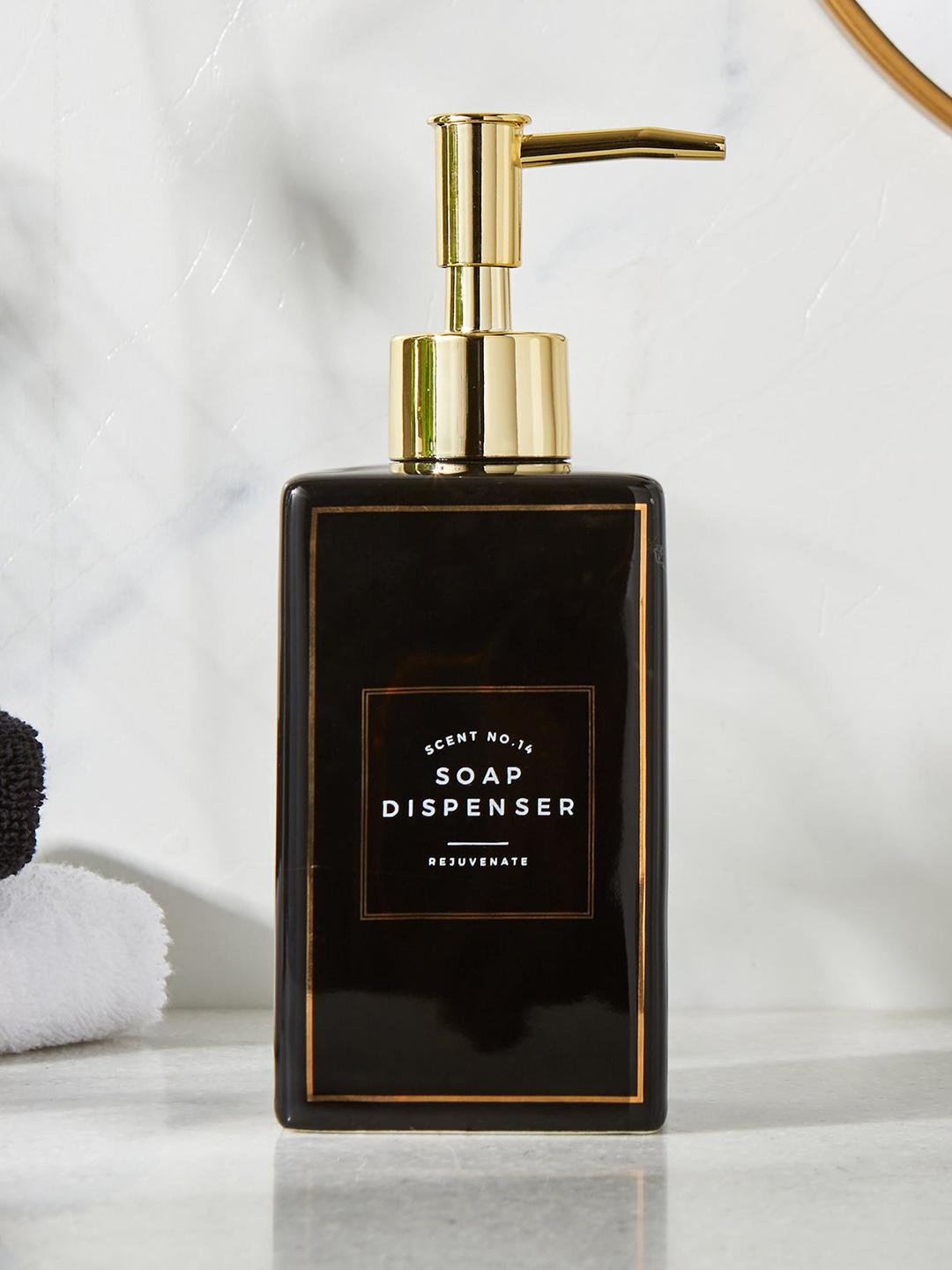 Buy Home Centre Aubree Della Black Ceramic Soap Dispenser -  - Home for Unisex