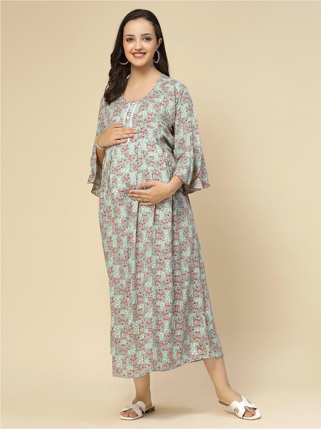 Sweet Floral Flared Sleeve Dress