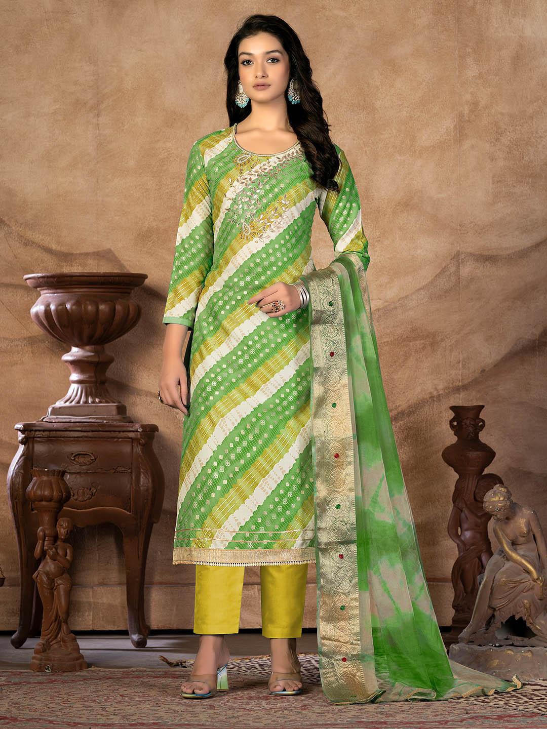 Buy SHADOW & SAINING Ethnic Motifs Embroidered Beaded Unstitched Dress ...