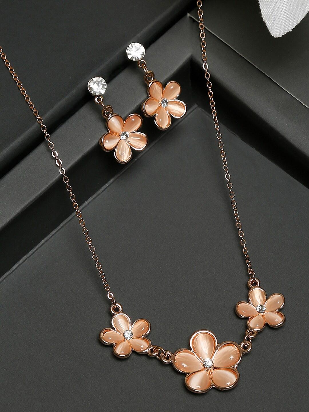 Buy DressBerry X Fwd Gold Plated Floral Jewellery Set -  - Accessories for Women