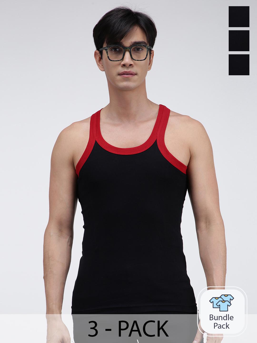 Buy AMUL COMFY Pack Of 3 Pure Cotton Ultra Soft Vest AC GVEST BLK XS ...