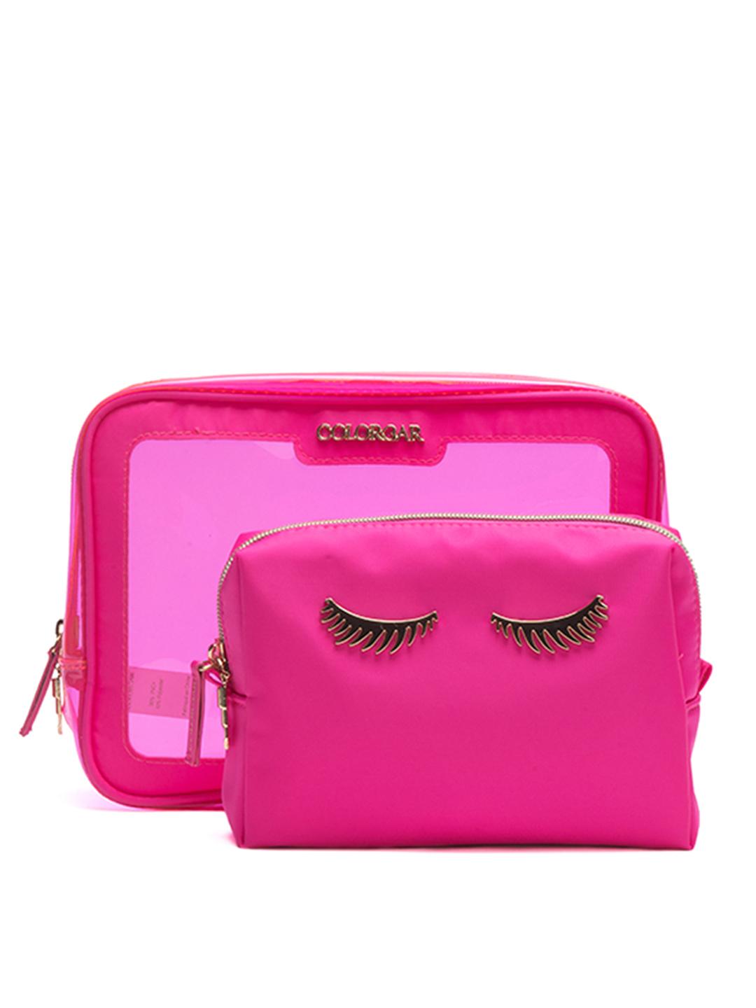 Buy Colorbar Set Of 2 Lips & Lashes Box Travel Pouches - - Accessories for Women