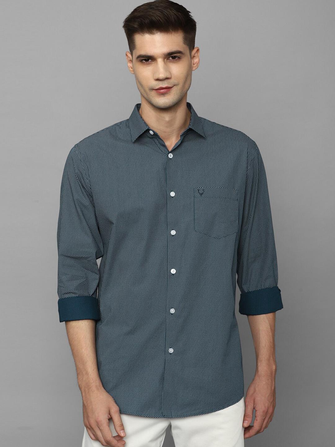 Allen Solly Slim Fit Micro Ditsy Printed Pure Cotton Casual Shirt