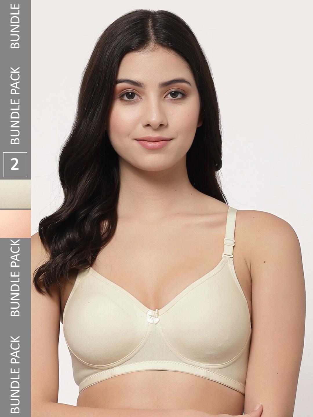 Buy Docare Pack Of 2 Seamless Full Coverage Lightly Padded Cotton T Shirt Bra - - Apparel for Women