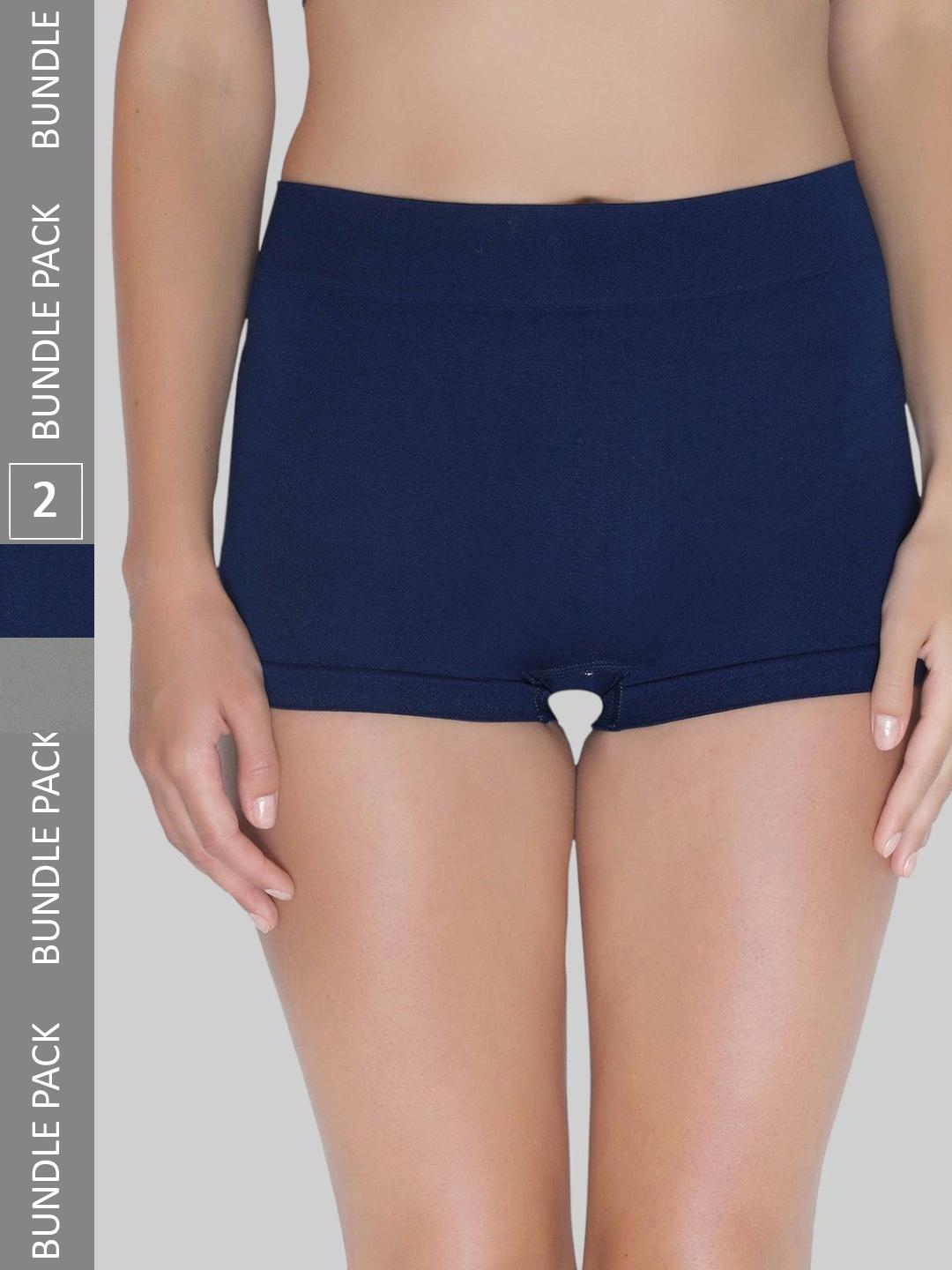 Buy PLUMBURY Pack Of 2 Seamless Anti Microbial Boy Shorts Briefs - - Apparel for Women