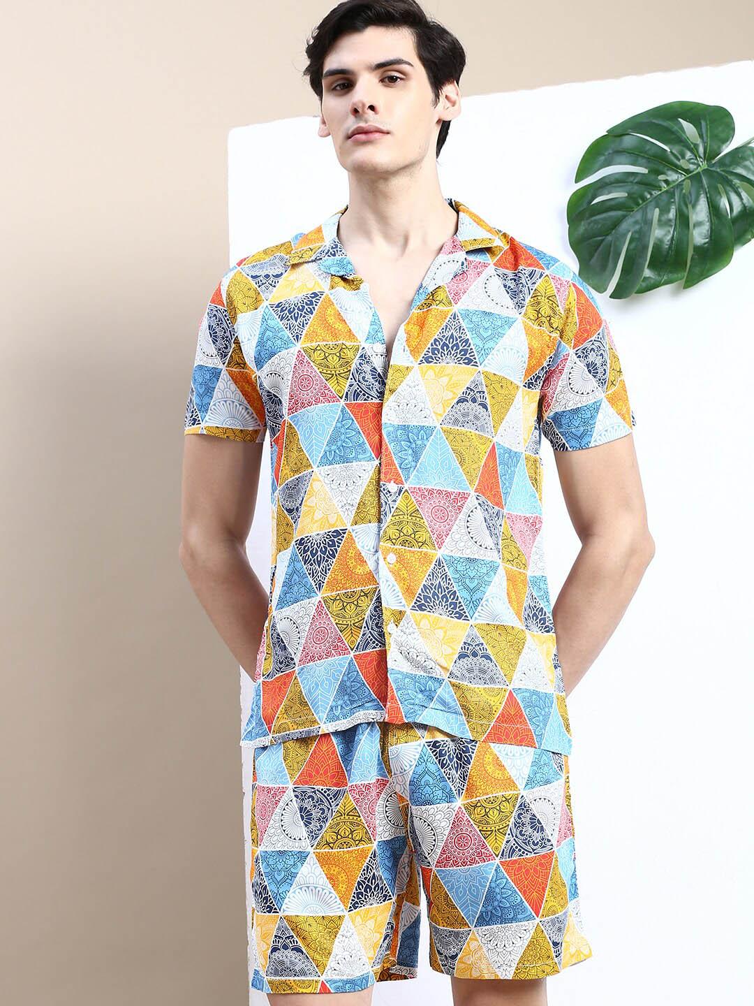 Buy SHOWOFFFF Printed Shirt With Shorts - - Apparel for Men