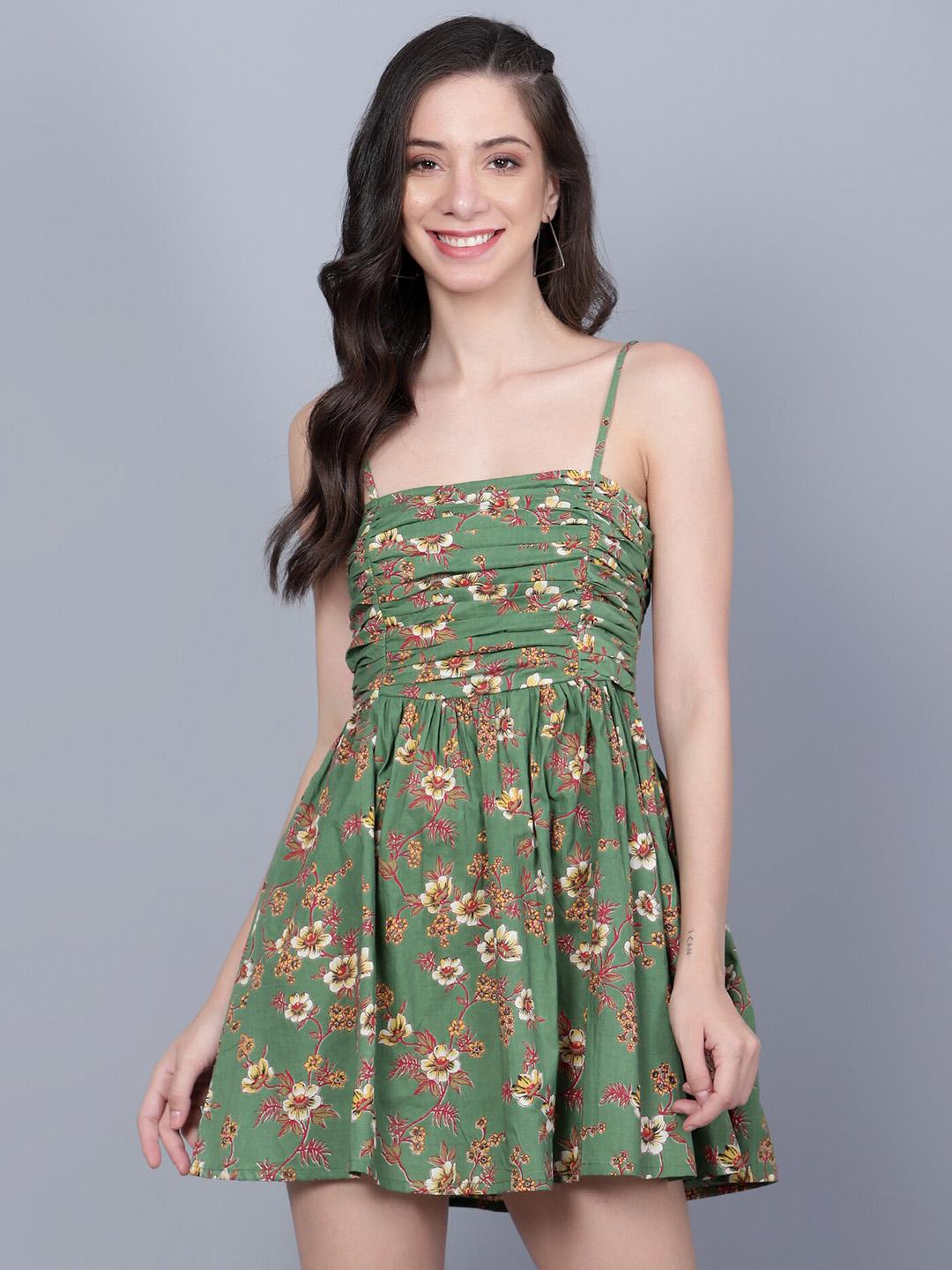 Floral Print Fit and Flare Mini Skirt
