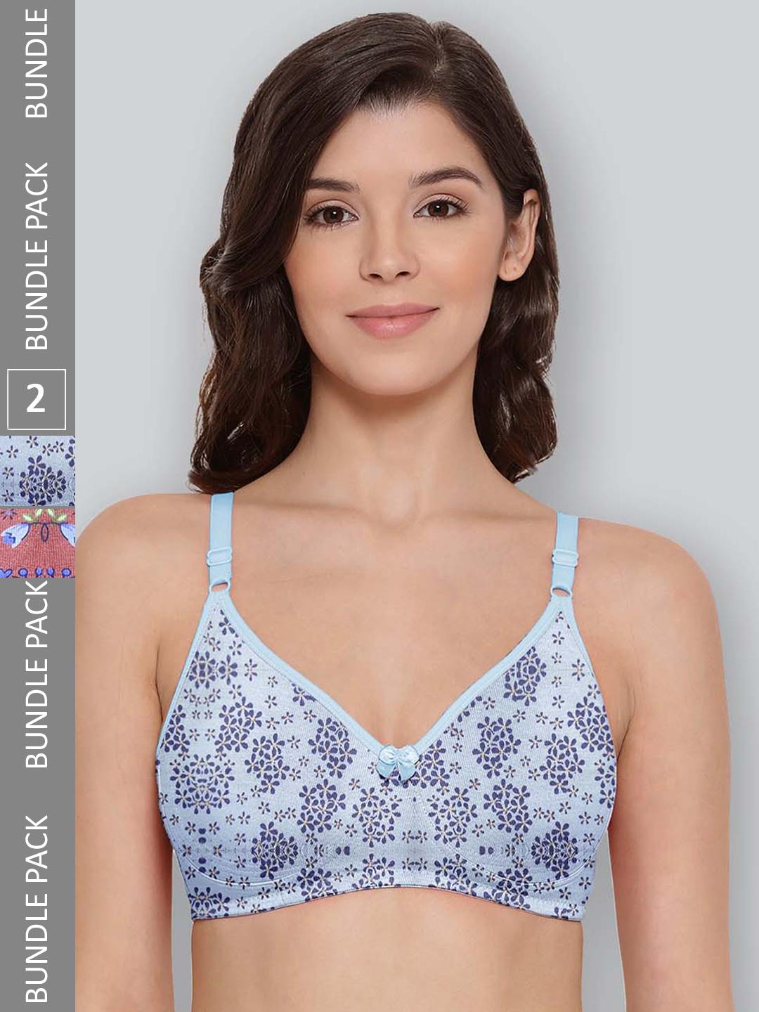 Buy LYRA Pack Of 2 Printed Combed Cotton Seamless Moulded Encircled Bra -  - Apparel for Women