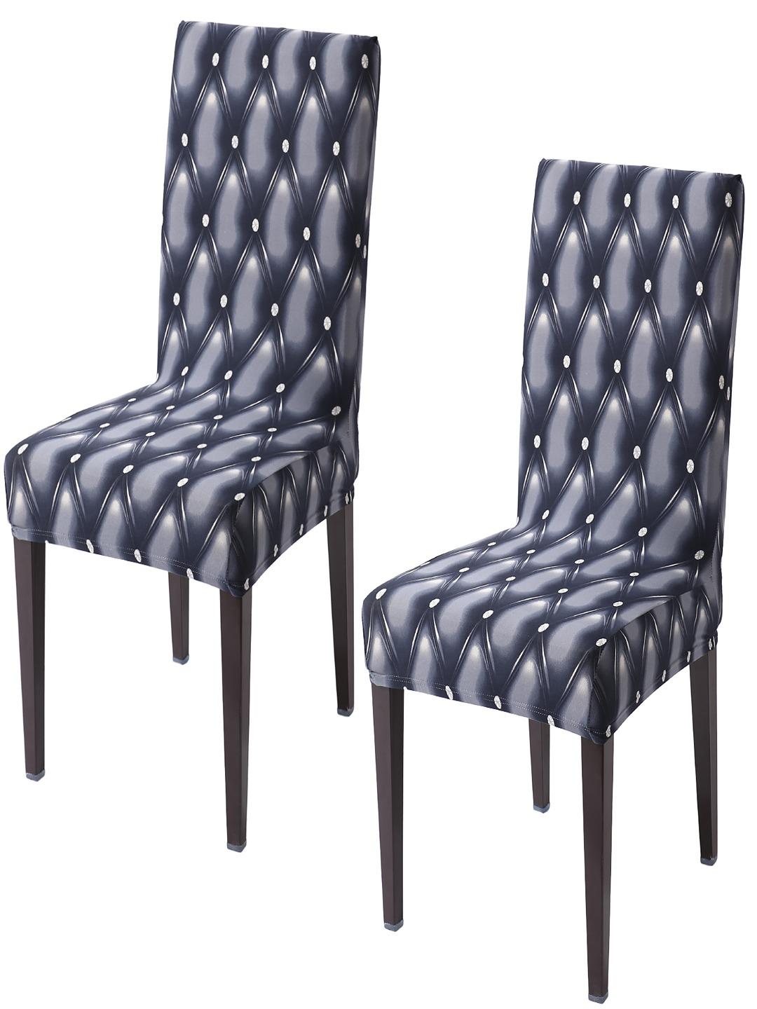 Buy HOKIPO 4 Piece Red & White Floral Printed Stretchable Chair Covers -  - Home for Unisex