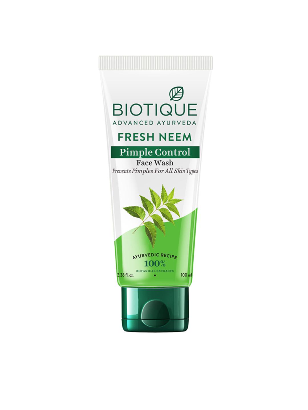 Buy Biotique Fresh Neem Pimple Control Face Wash For Oily Acne Prone Skin 100ml - - Personal Care for Unisex