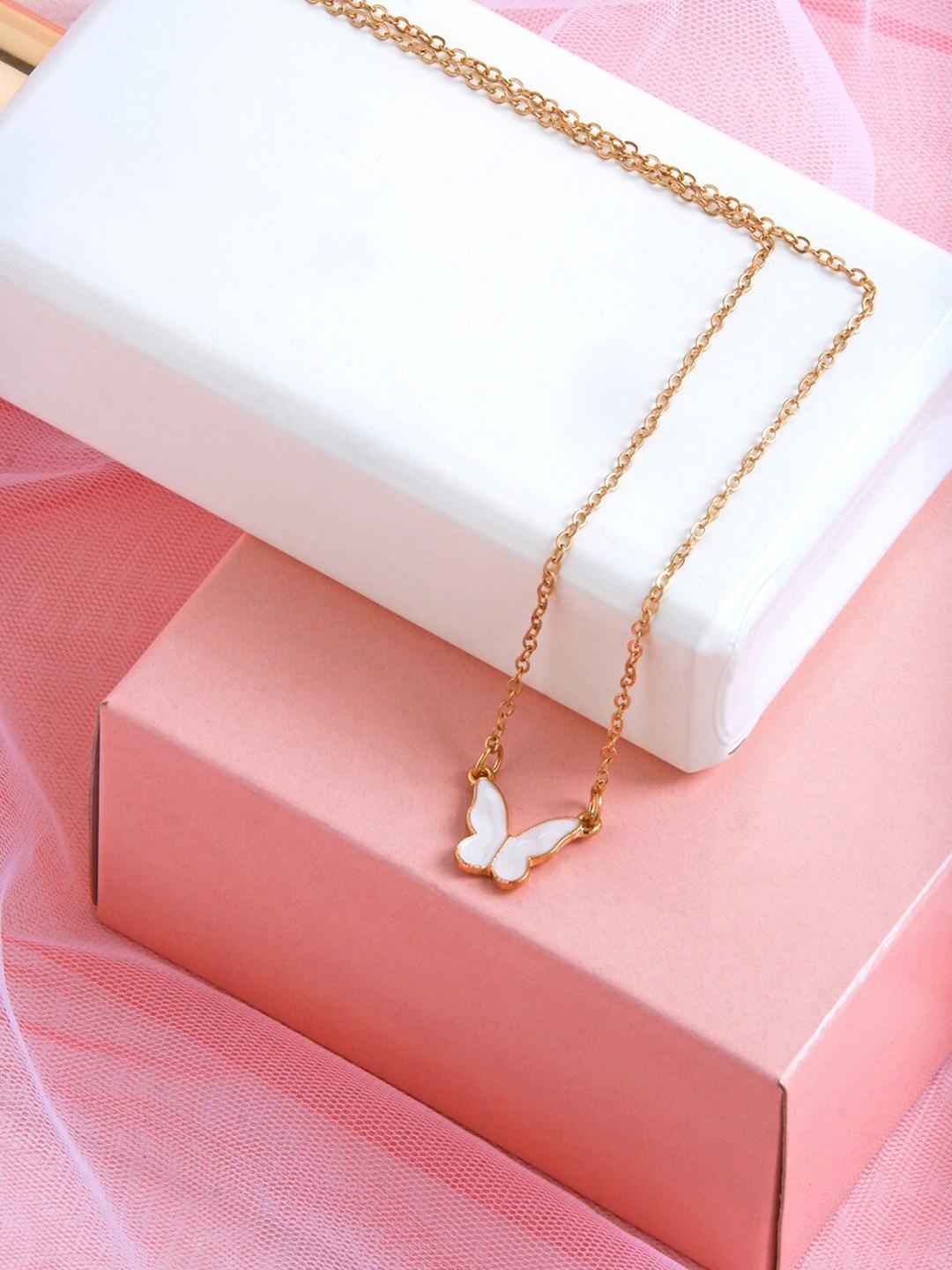 Buy BEWITCHED Gold Plated Butterfly Pendant Necklace -  - Accessories for Women