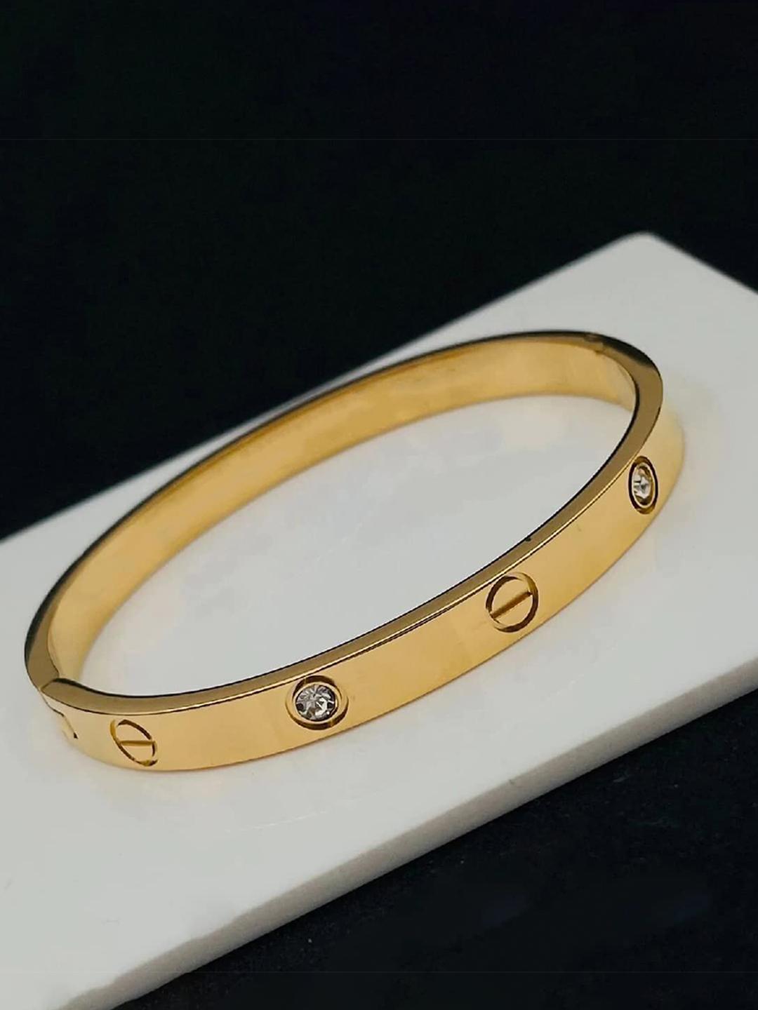 Buy MEENAZ Gold Plated American Diamond Kada Bracelet - - Accessories for Women