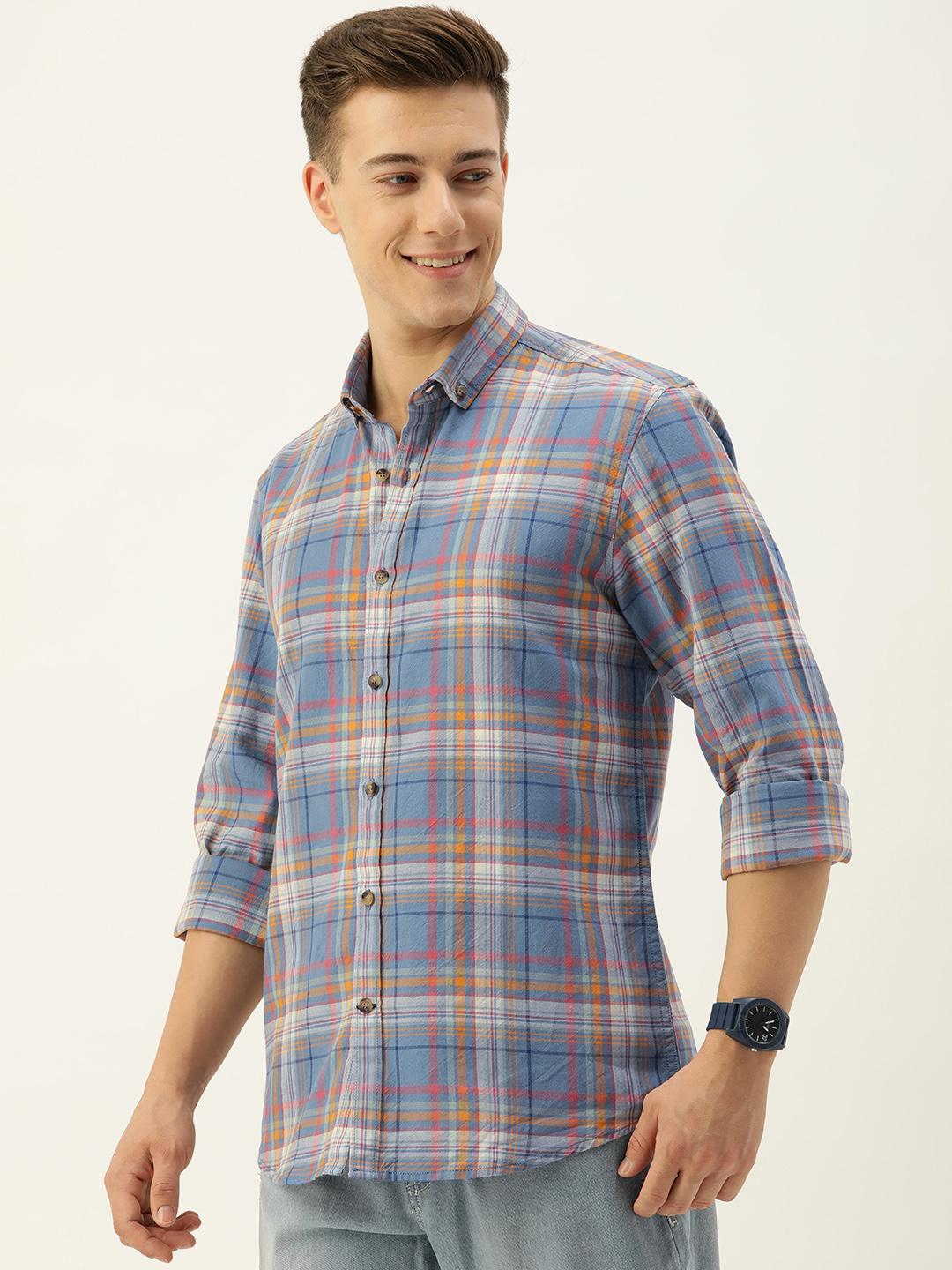 Mast & Harbour Men Standard Checked Casual Cotton Shirt