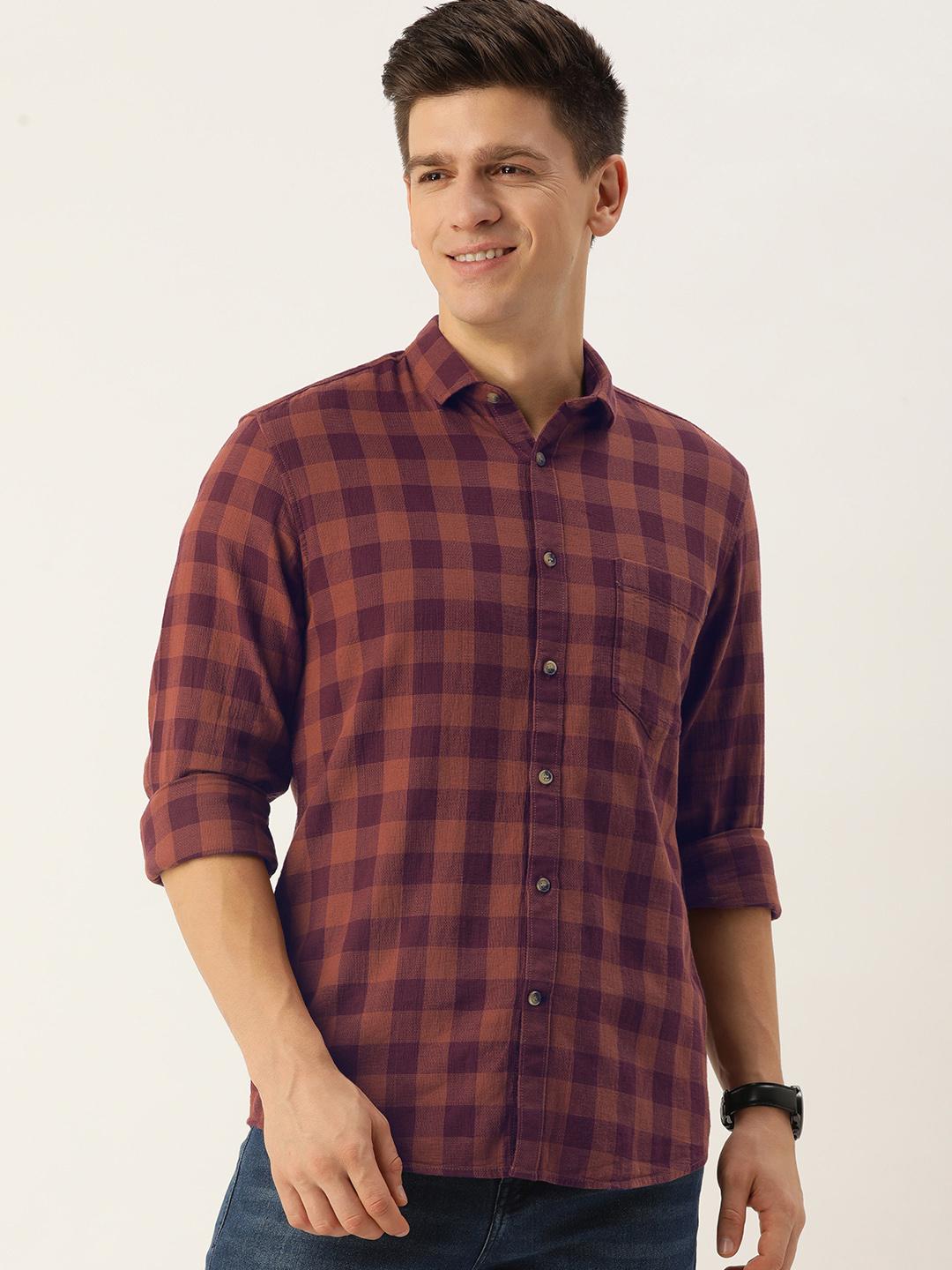 Mast & Harbour Men Standard Buffalo Checked Casual Cotton Shirt