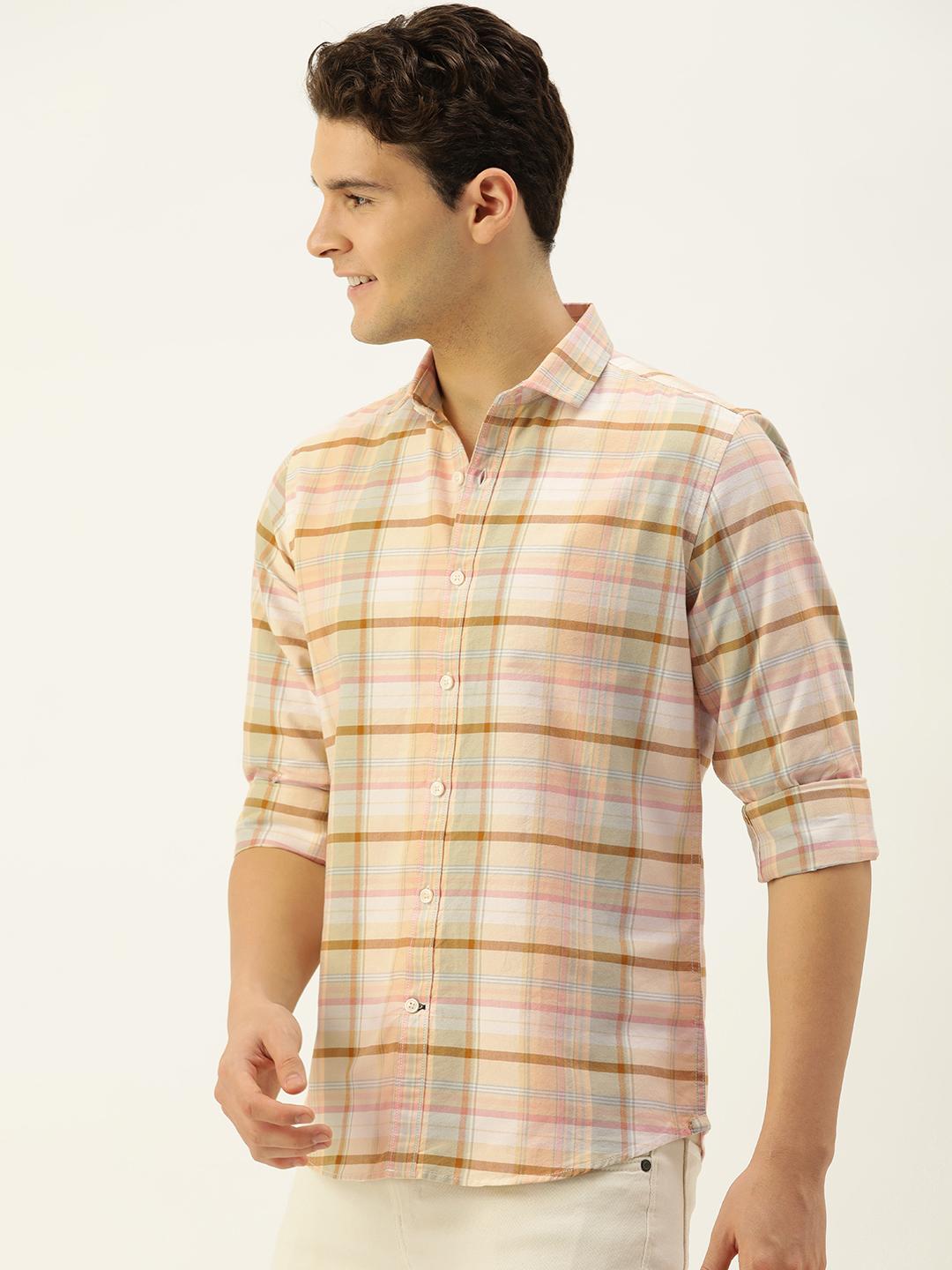 Mast & Harbour Men Standard Checked Casual Cotton Shirt